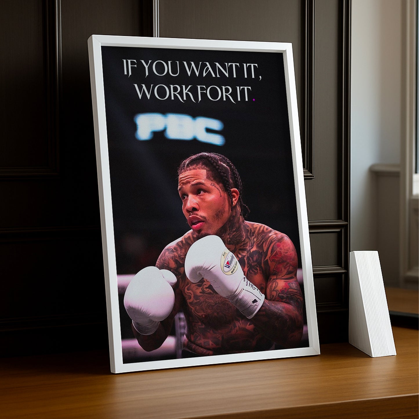 Cadre Photo Boxe - Gervonta Davis "If You Want It, Work For It"