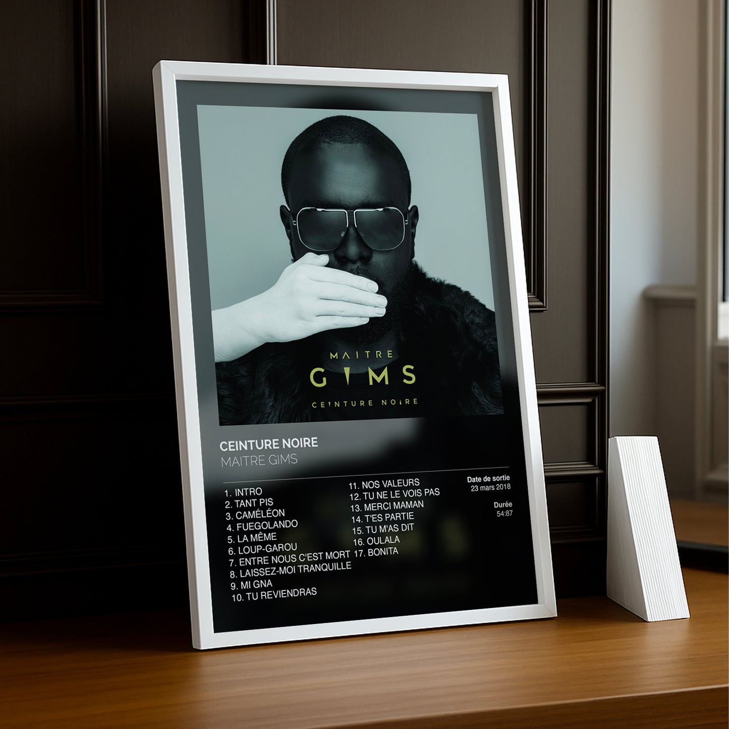 Cadre photo Ceinture noire Maître Gims