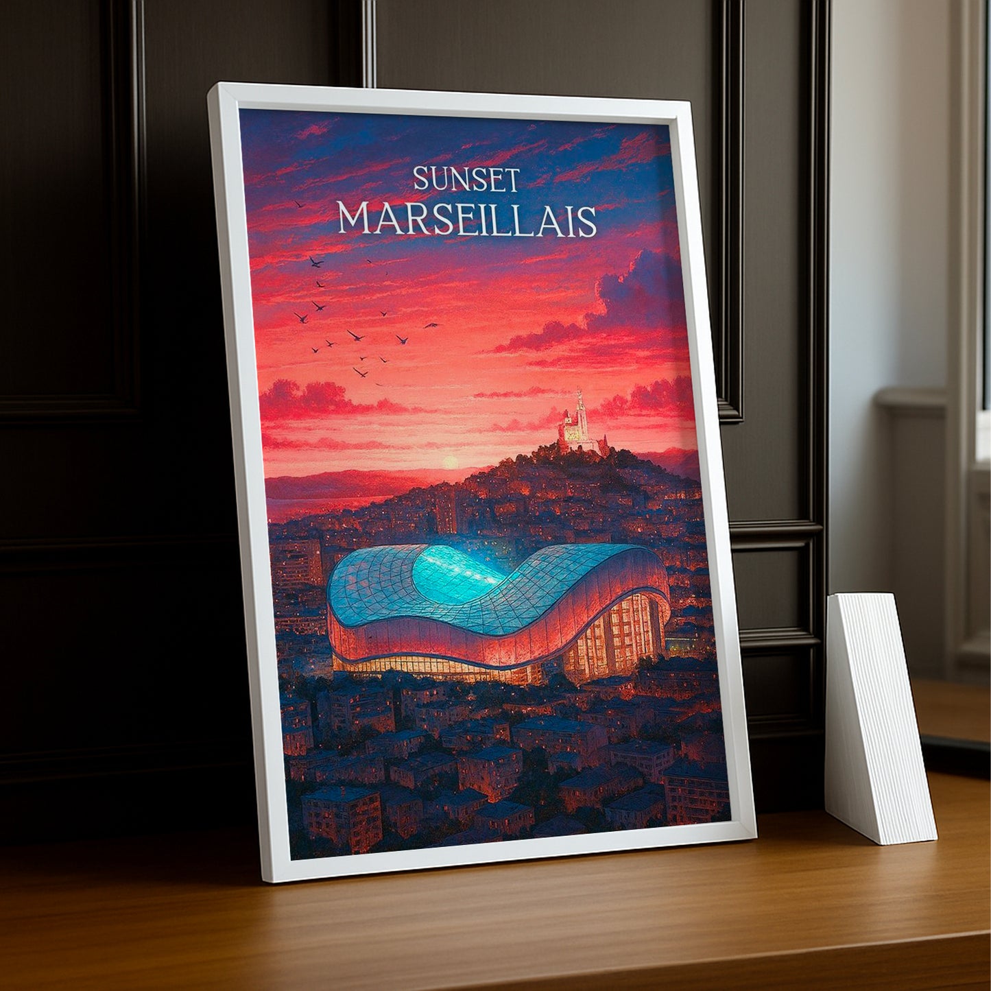 Poster encadrée Olympique de Marseille - Sunset Marseillais