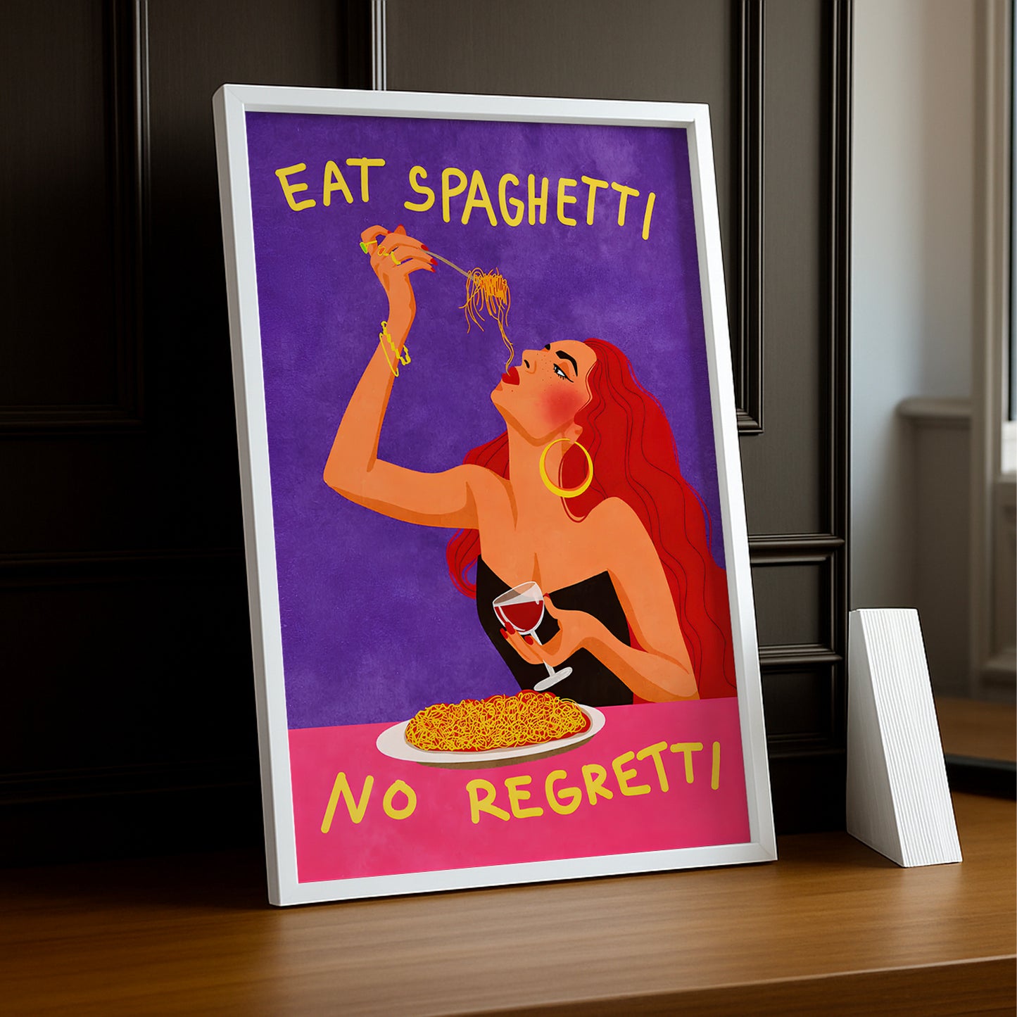 Cadre photo Citation - Eat Spaghetti