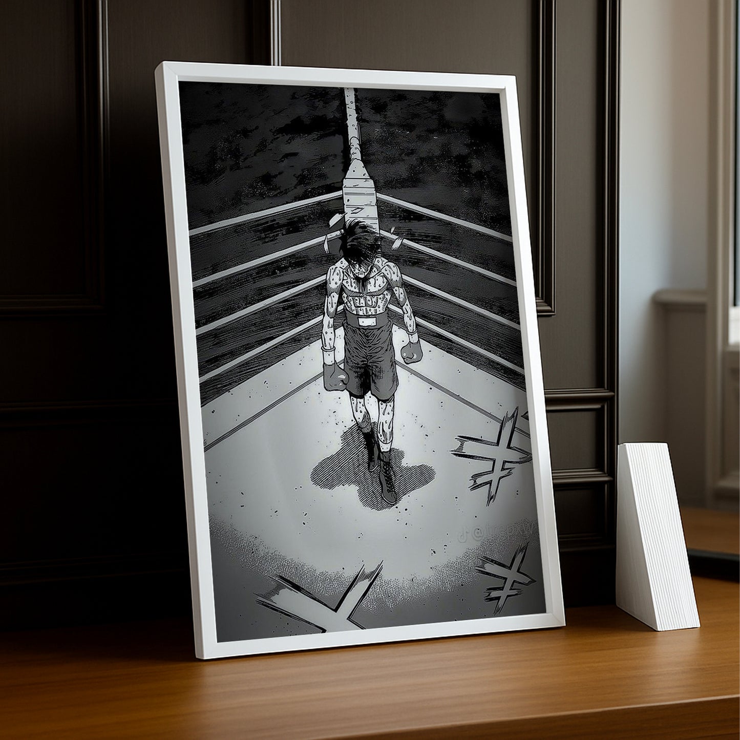 Cadre Photo Hajime no Ippo - Makunouchi Ippo Noir et Blanc