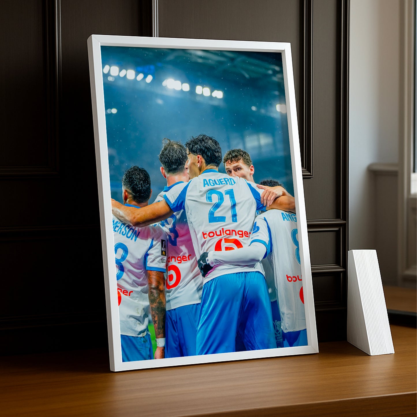 Poster encadrée Olympique de Marseille - Aguerd célébration