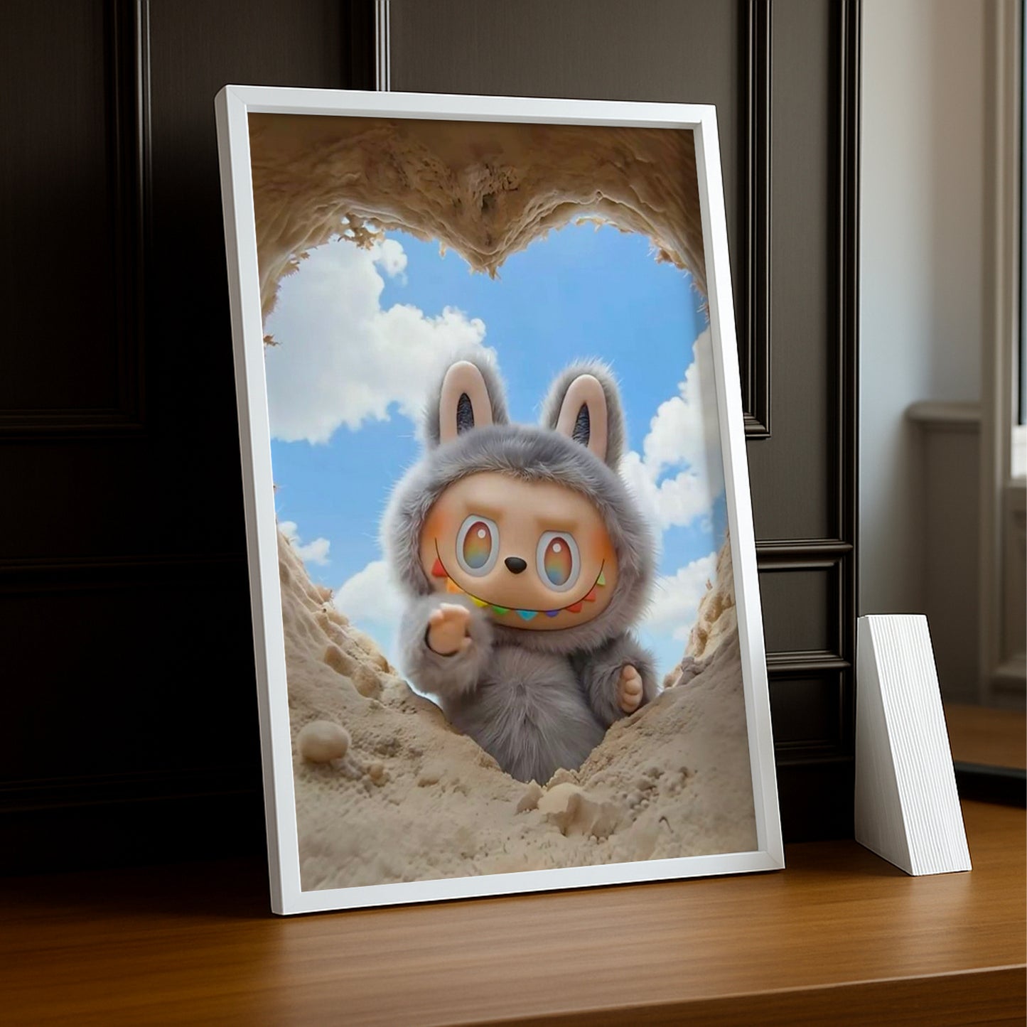 Poster Labubu - Coeur de sable