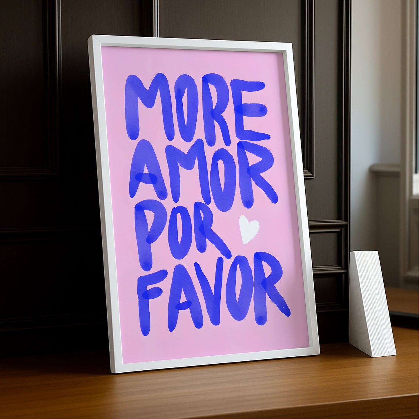 Cadre photo Citation - More Amor Por Favor Purple