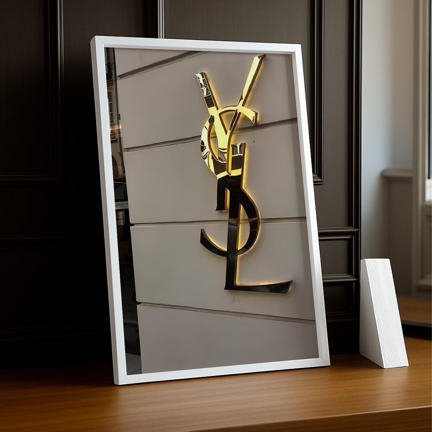 Cadre photo Yves Saint Laurent - Golden Logo