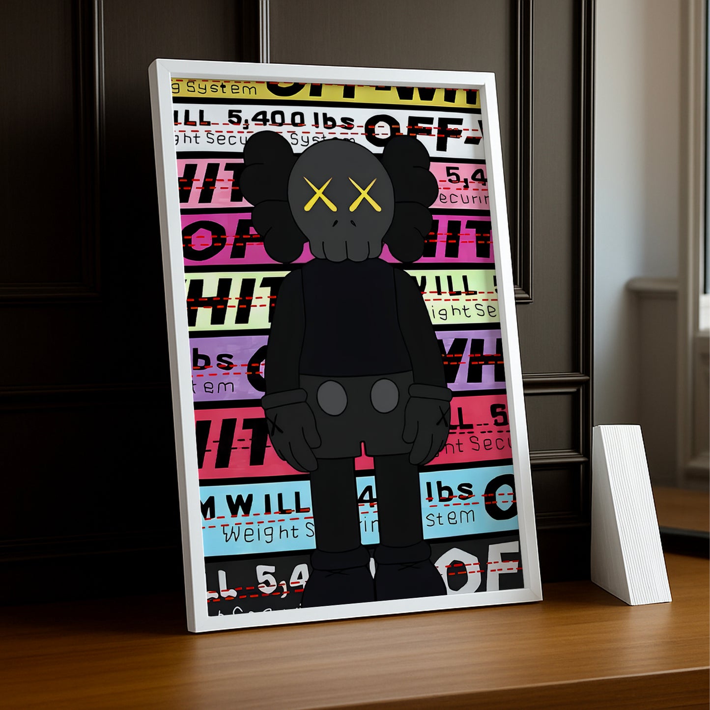 Poster encadré Kaws Off-White