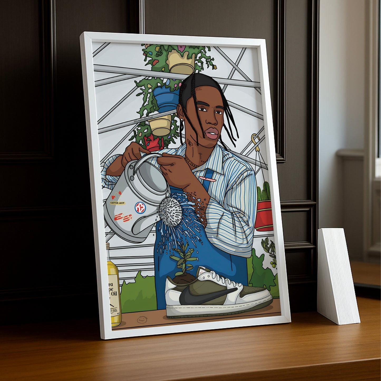 Poster Nike Air Jordan Travis Scott Olive