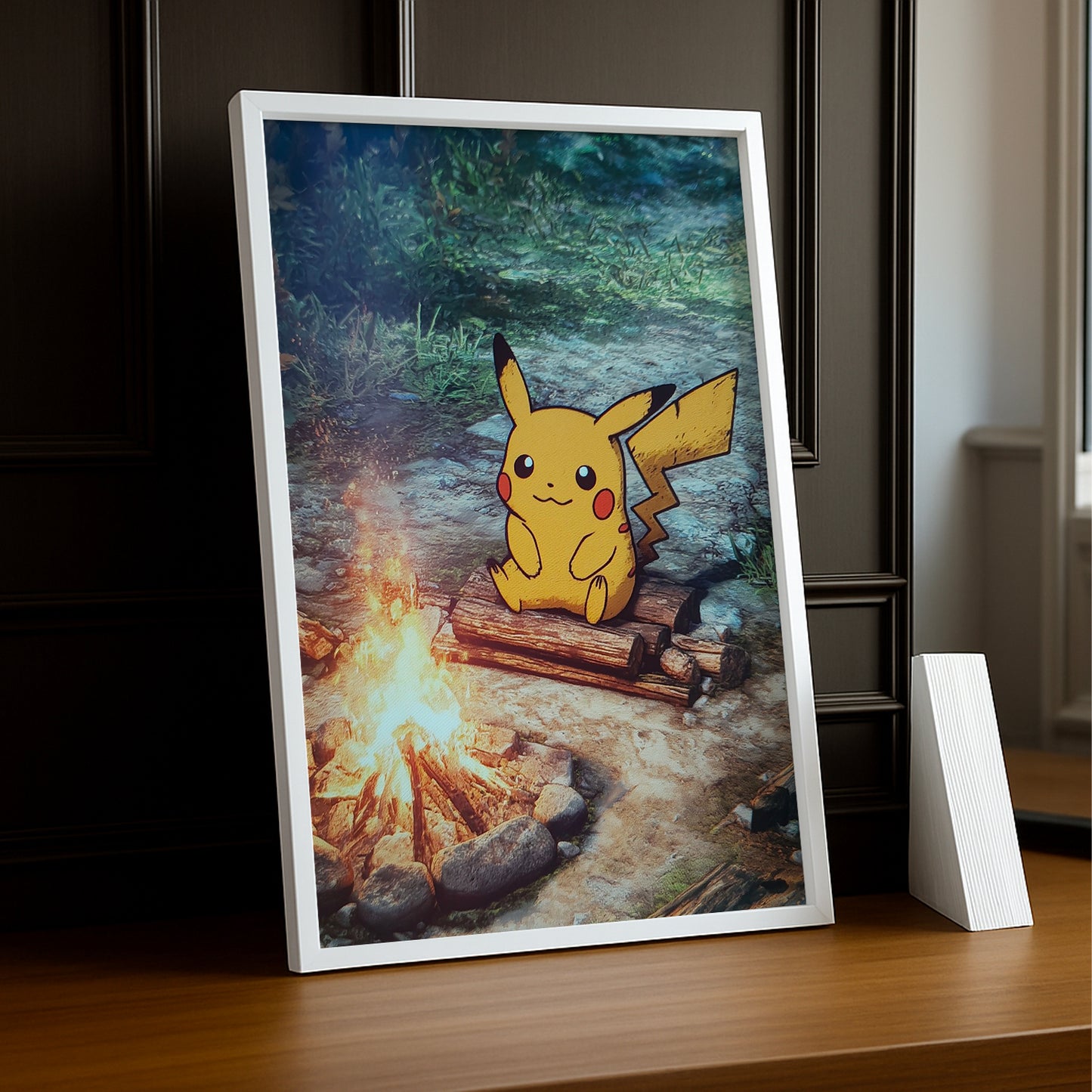 Cadre Photo Pokémon - Pikachu Feu de Camp
