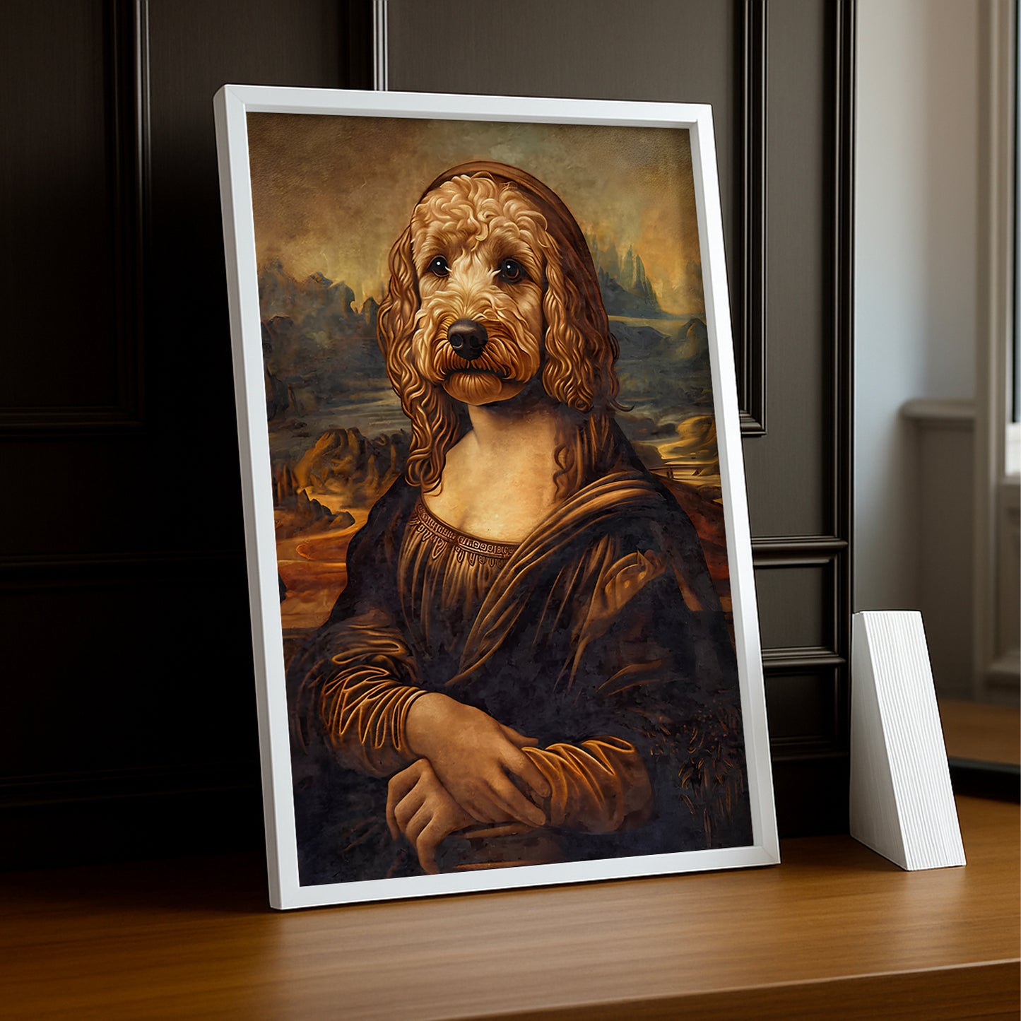 Marco de fotos La Mona Lisa La Gioconda perro