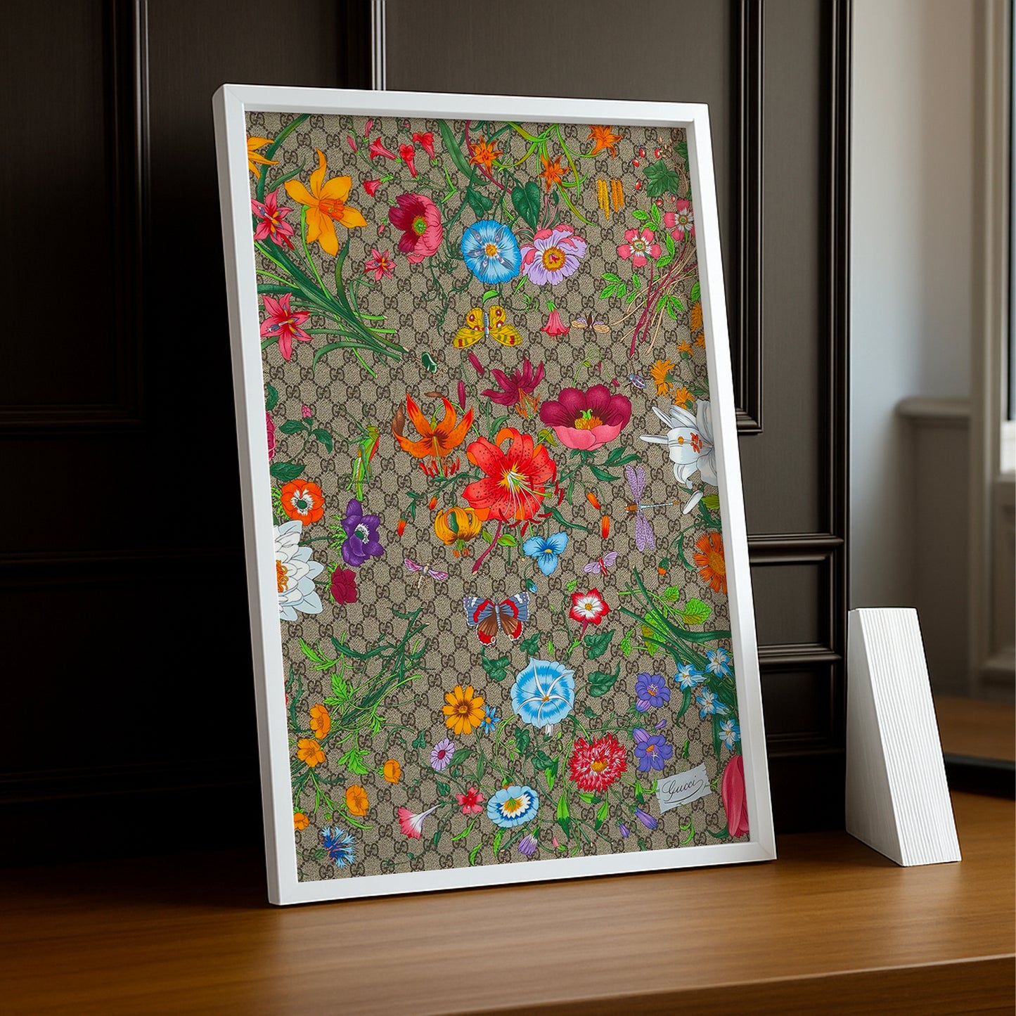 Cadre Photo Gucci - Monogram Flowers