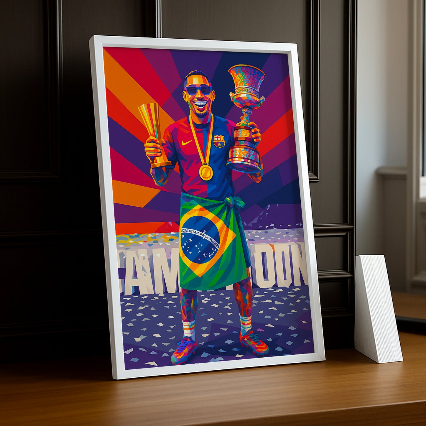Cadre Photo FC Barcelone - Raphinha Illustration