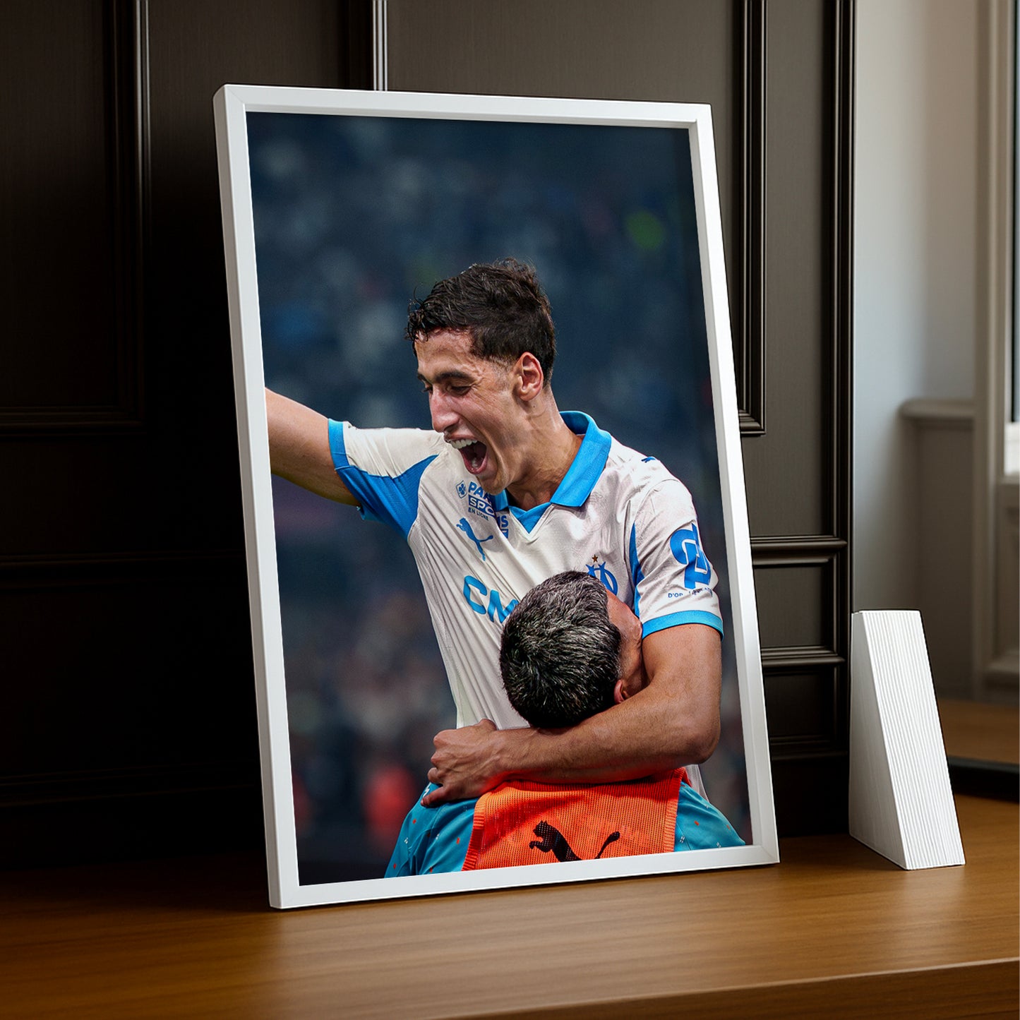 Poster encadrée Olympique de Marseille - Nayef Aguerd