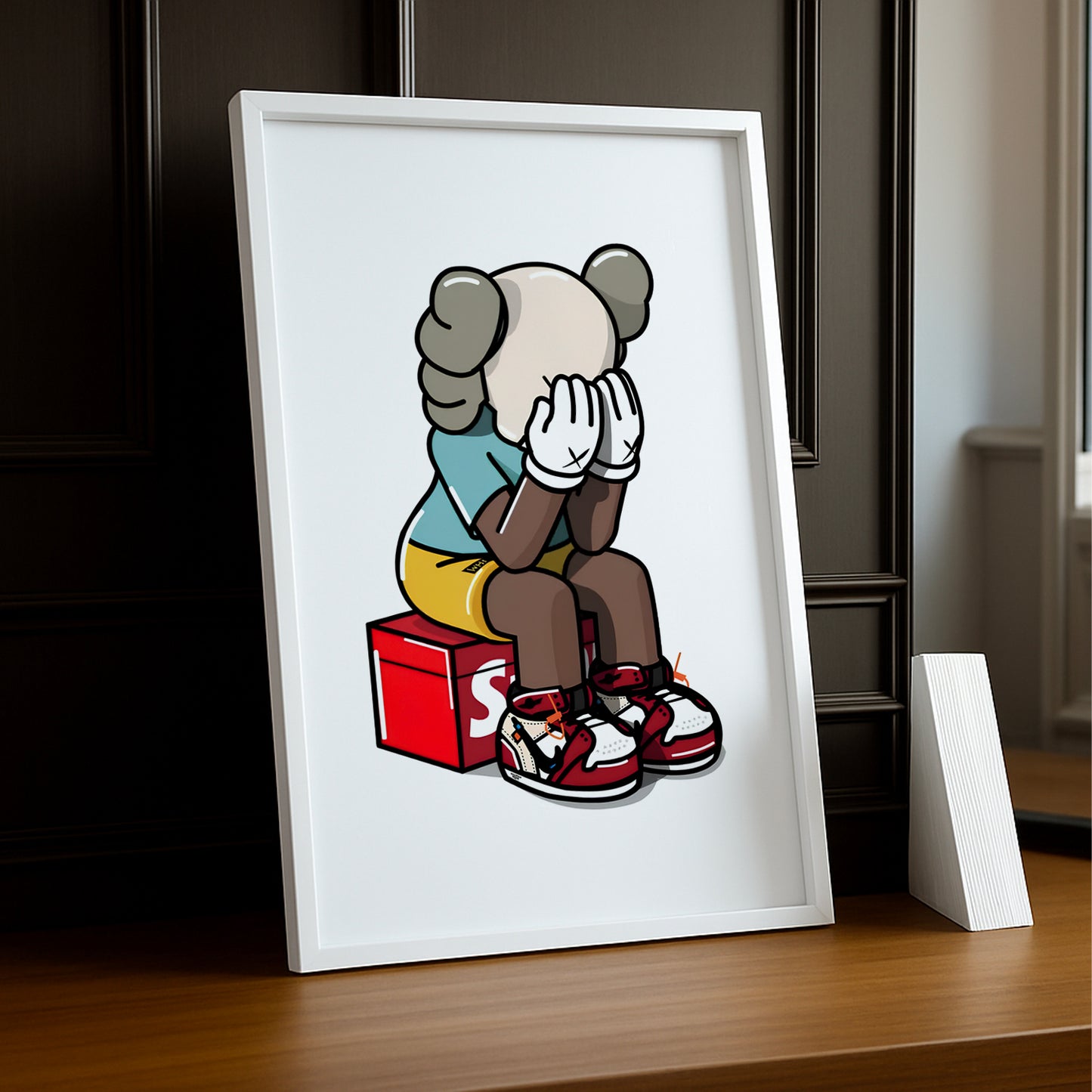 Poster encadré Kaws Supreme