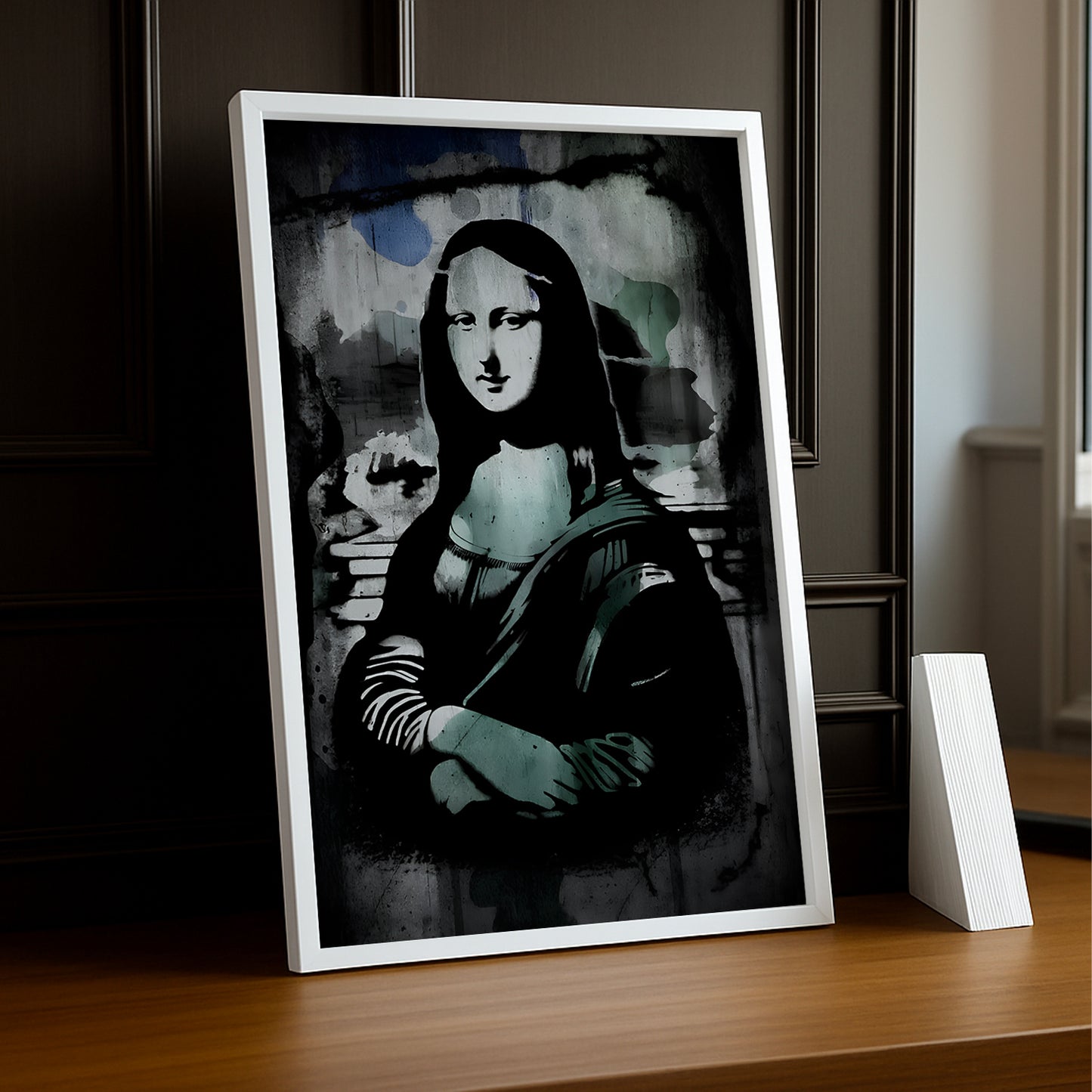 Marco de fotos Mona Lisa La Gioconda negro moda