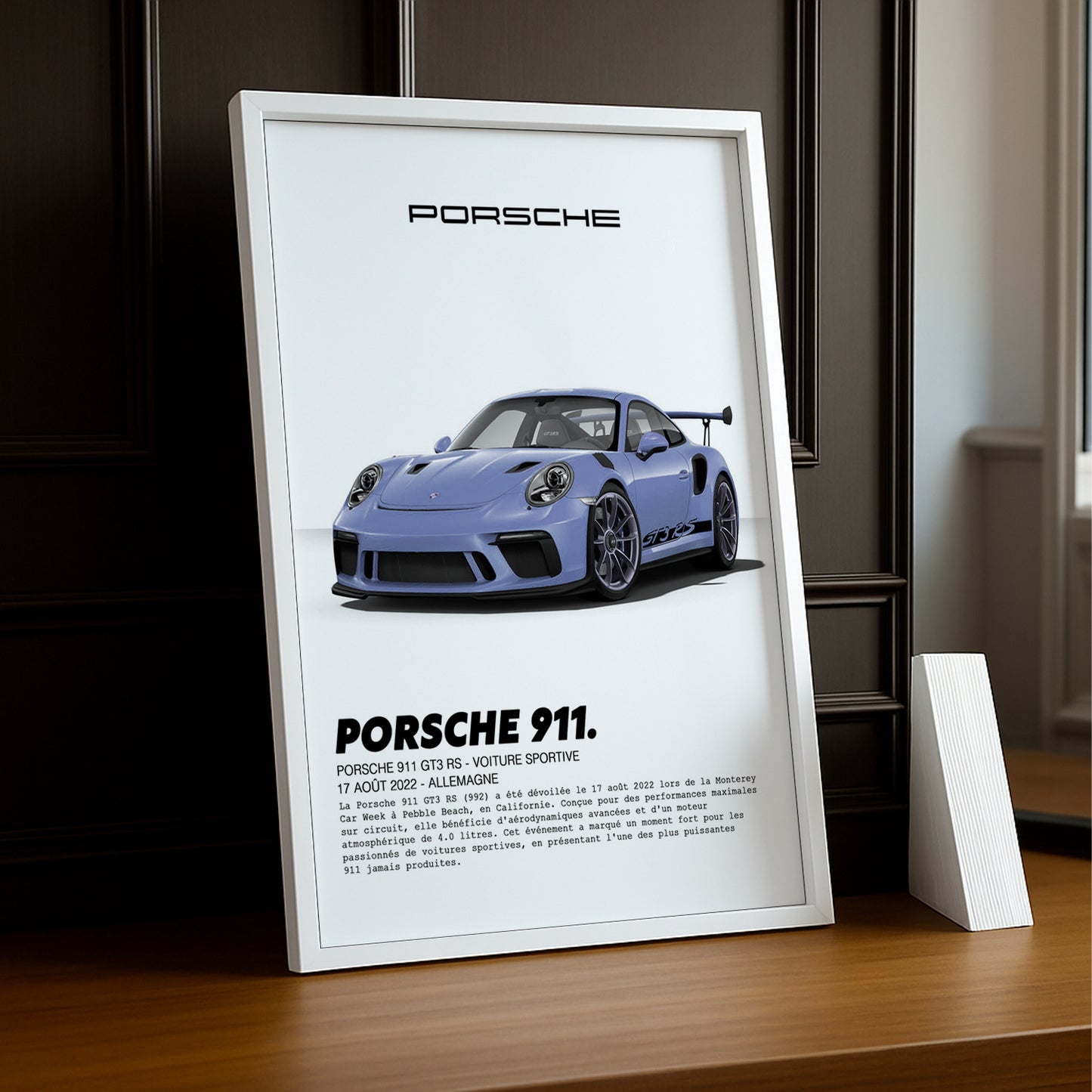 Porsche 911 GT3 RS Lila Fotorahmen
