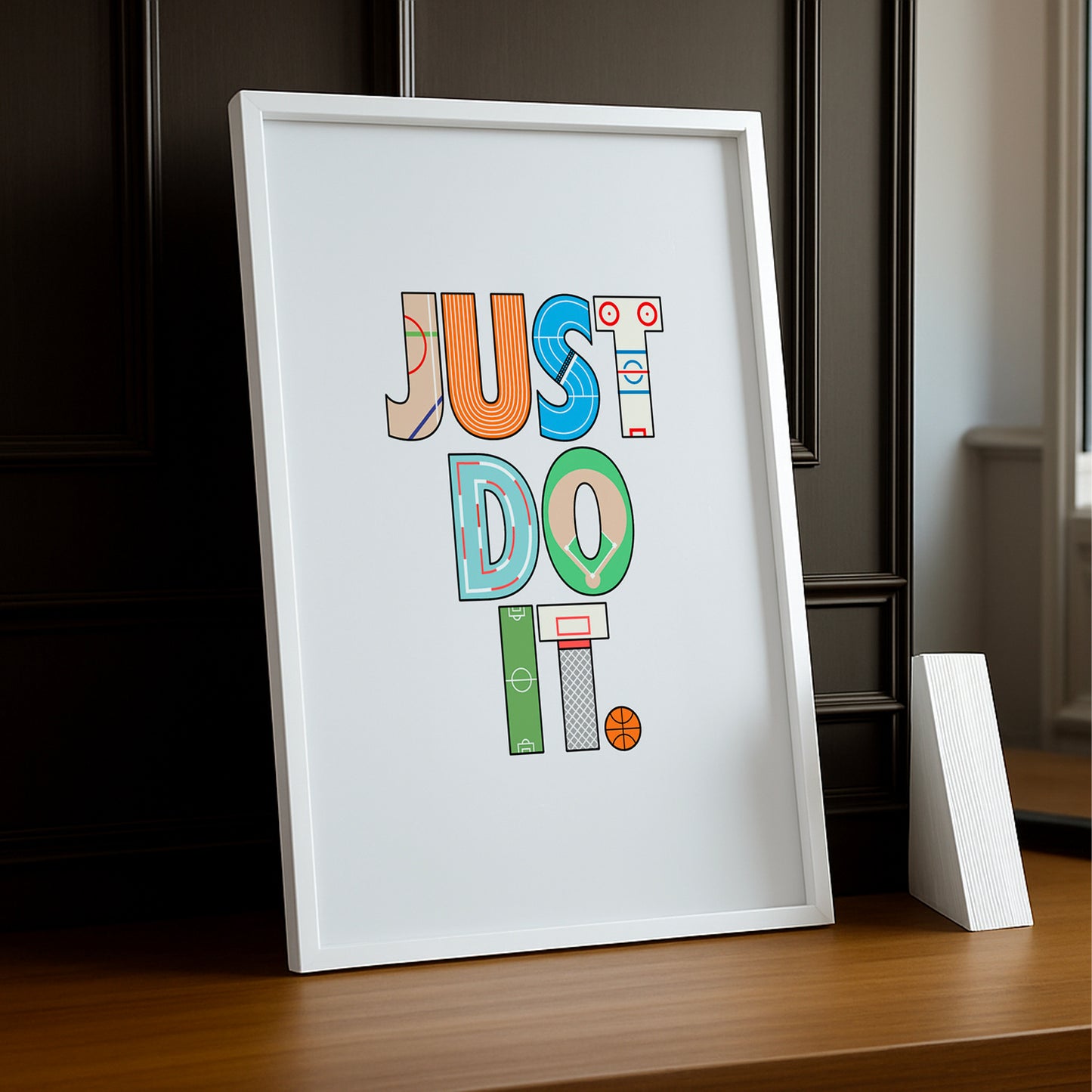 Cadre photo Just do It. Nike blanc