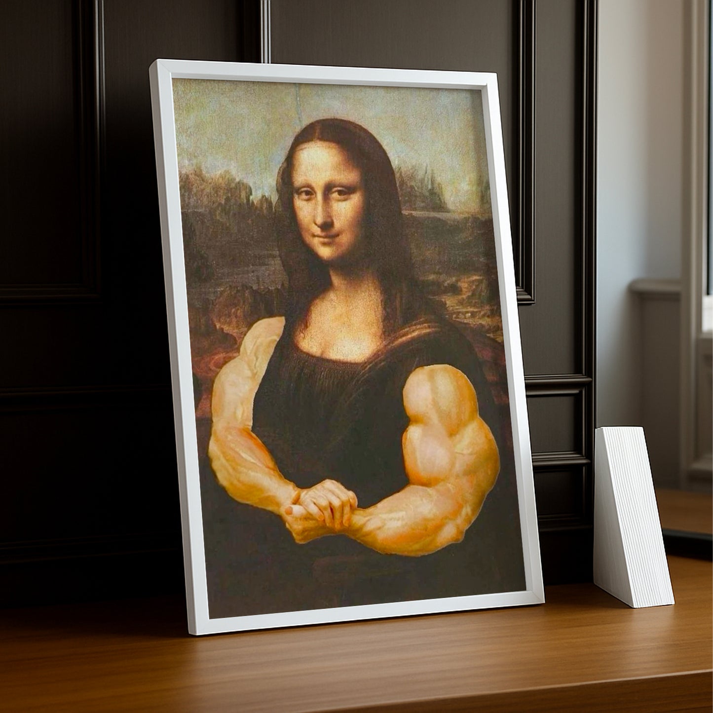 Cadre Photo Musculation - Mona Lisa Posing
