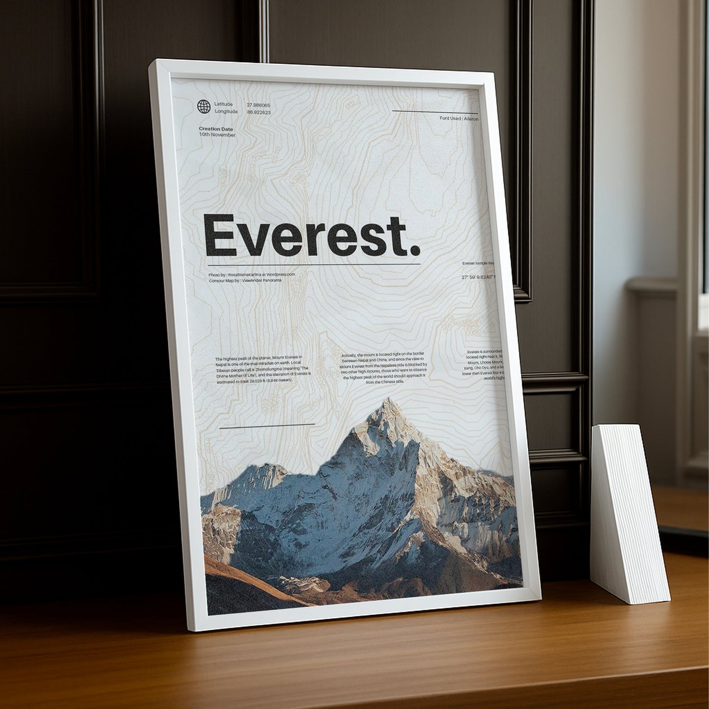 Cadre Photo Naturel - Everest Poster