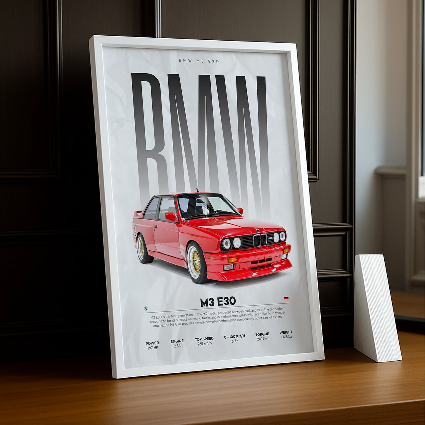 Cadre photo BMW M3 E30