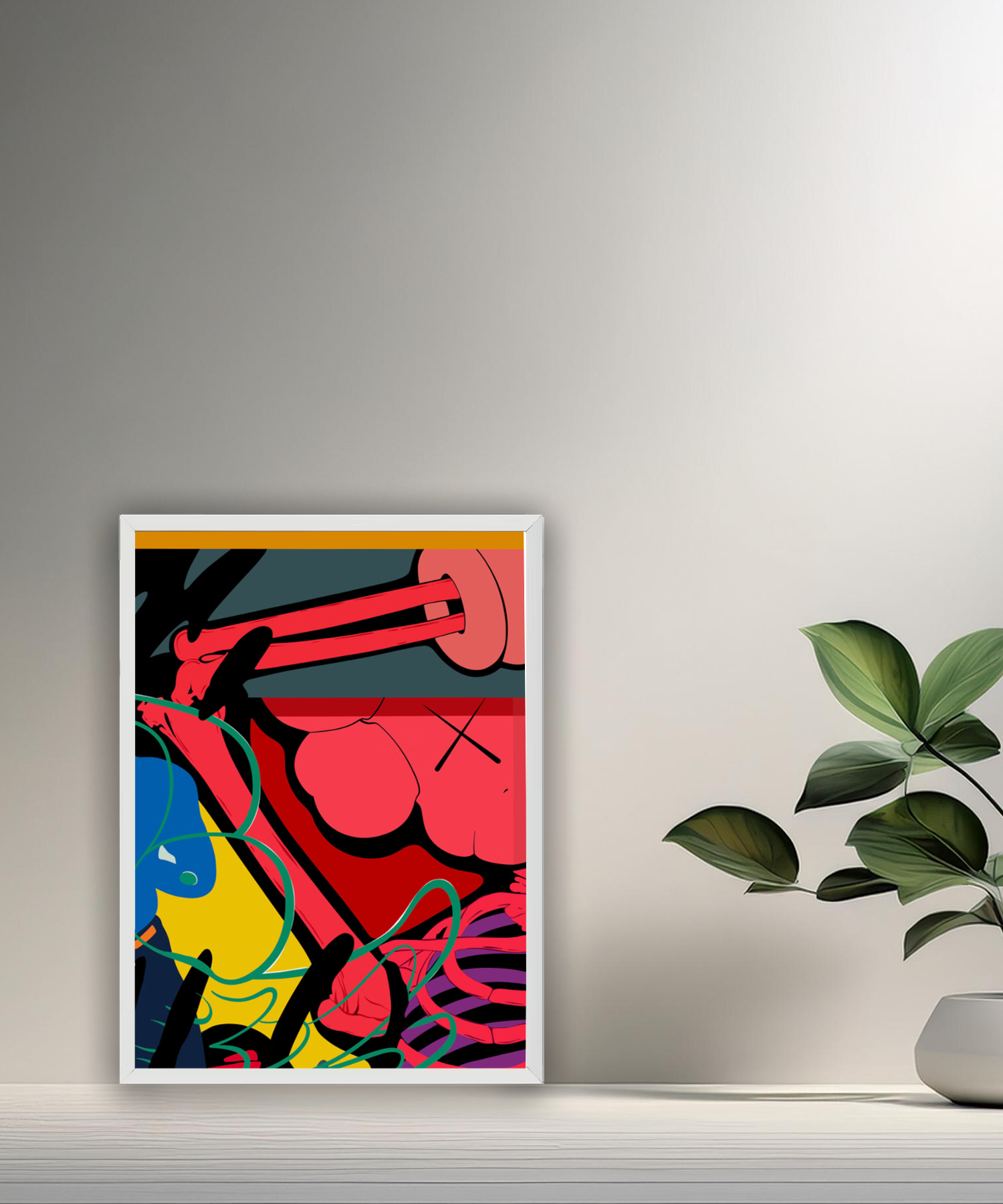 Poster Kaws illustration