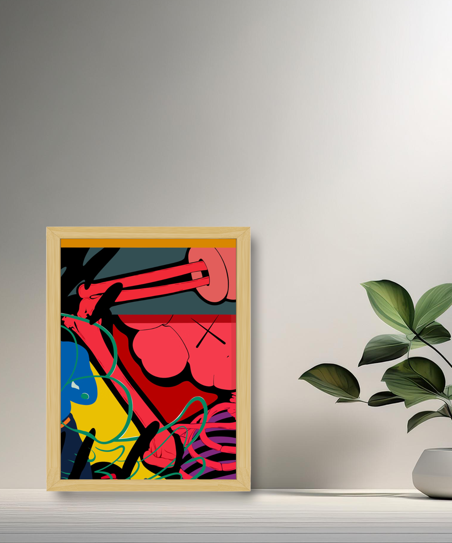 Poster Kaws illustration