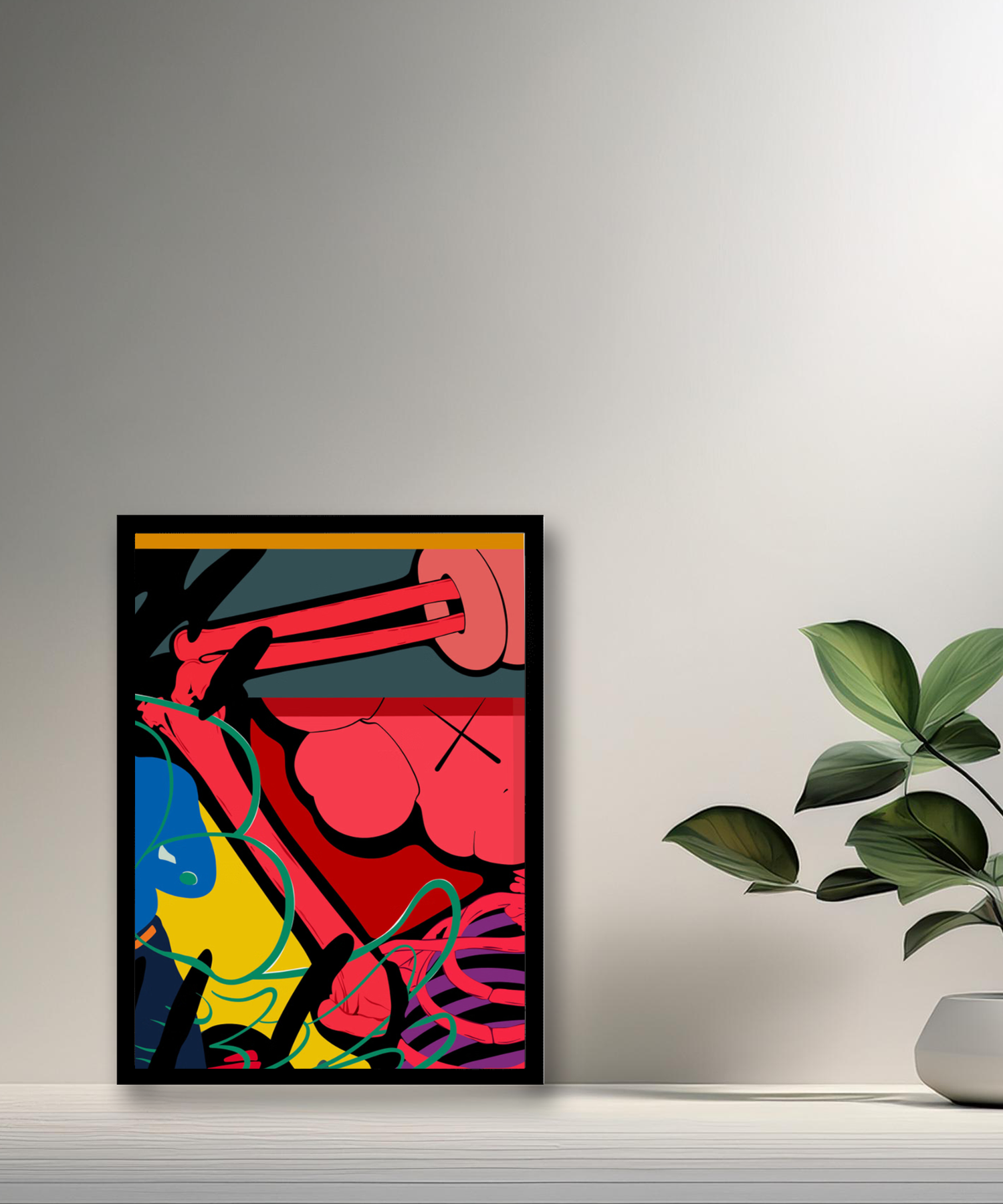 Poster Kaws illustration
