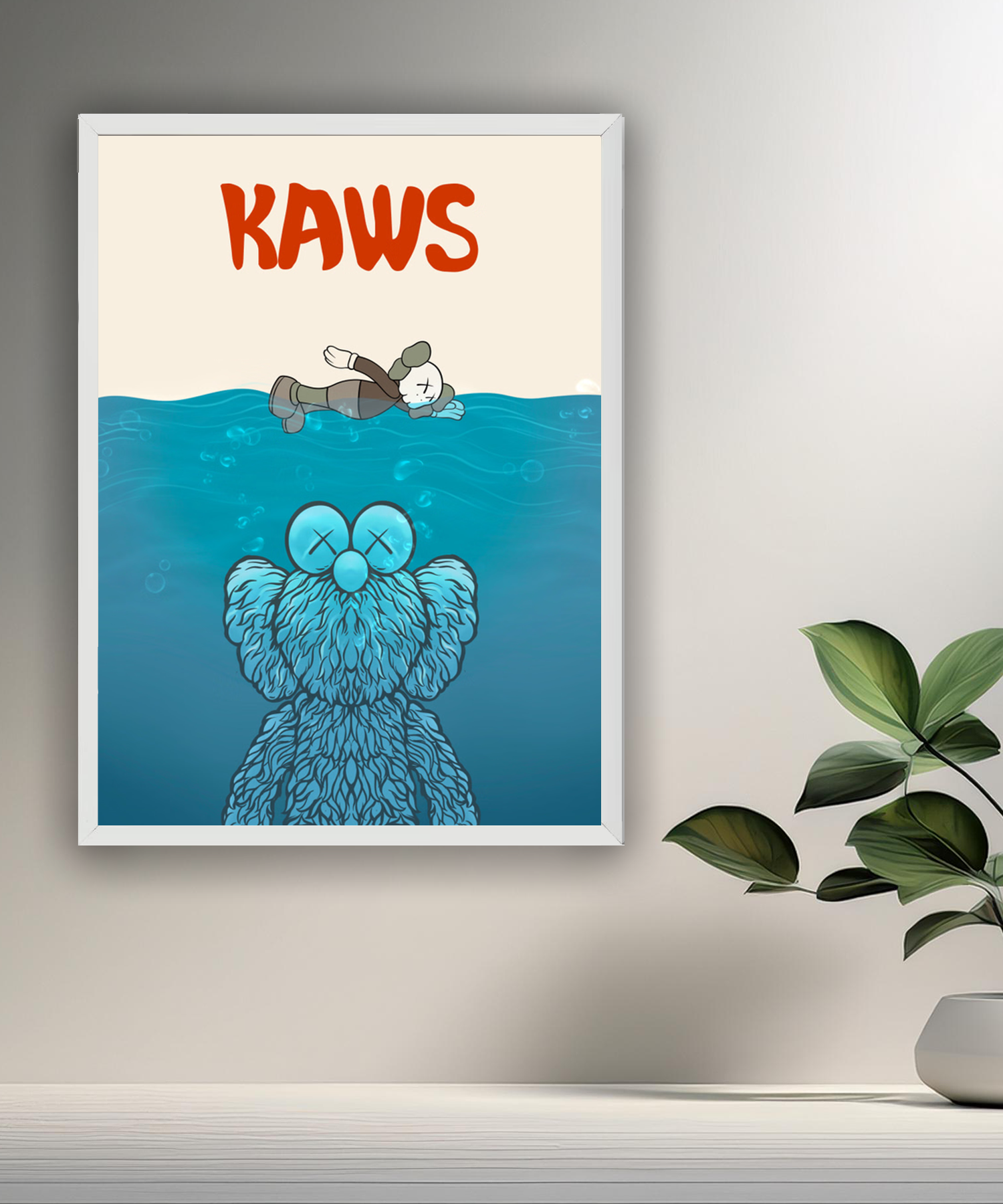 Poster Kaws nage