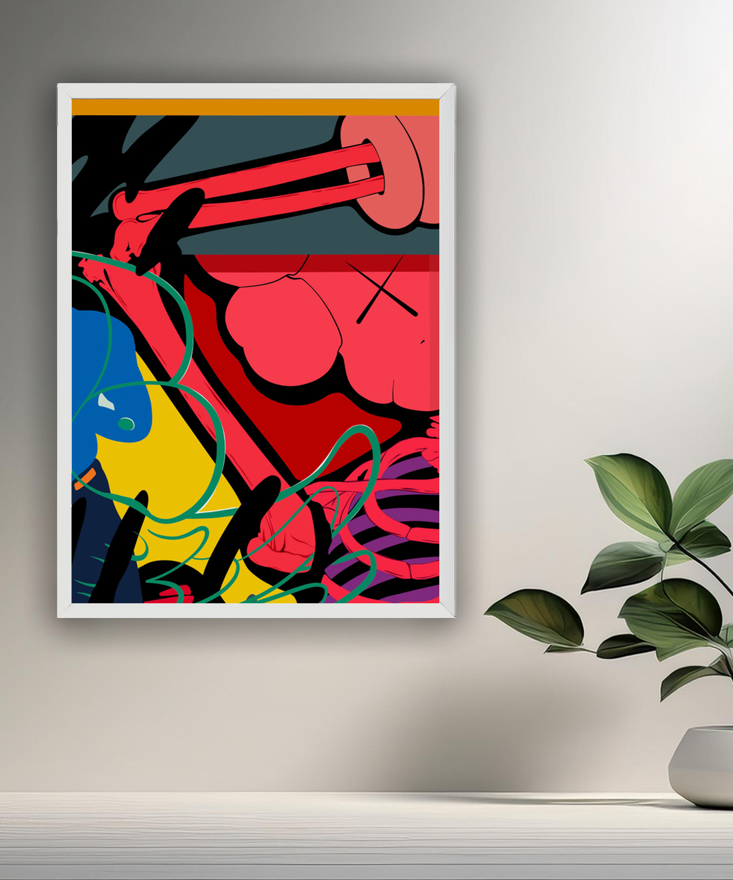 Poster Kaws illustration
