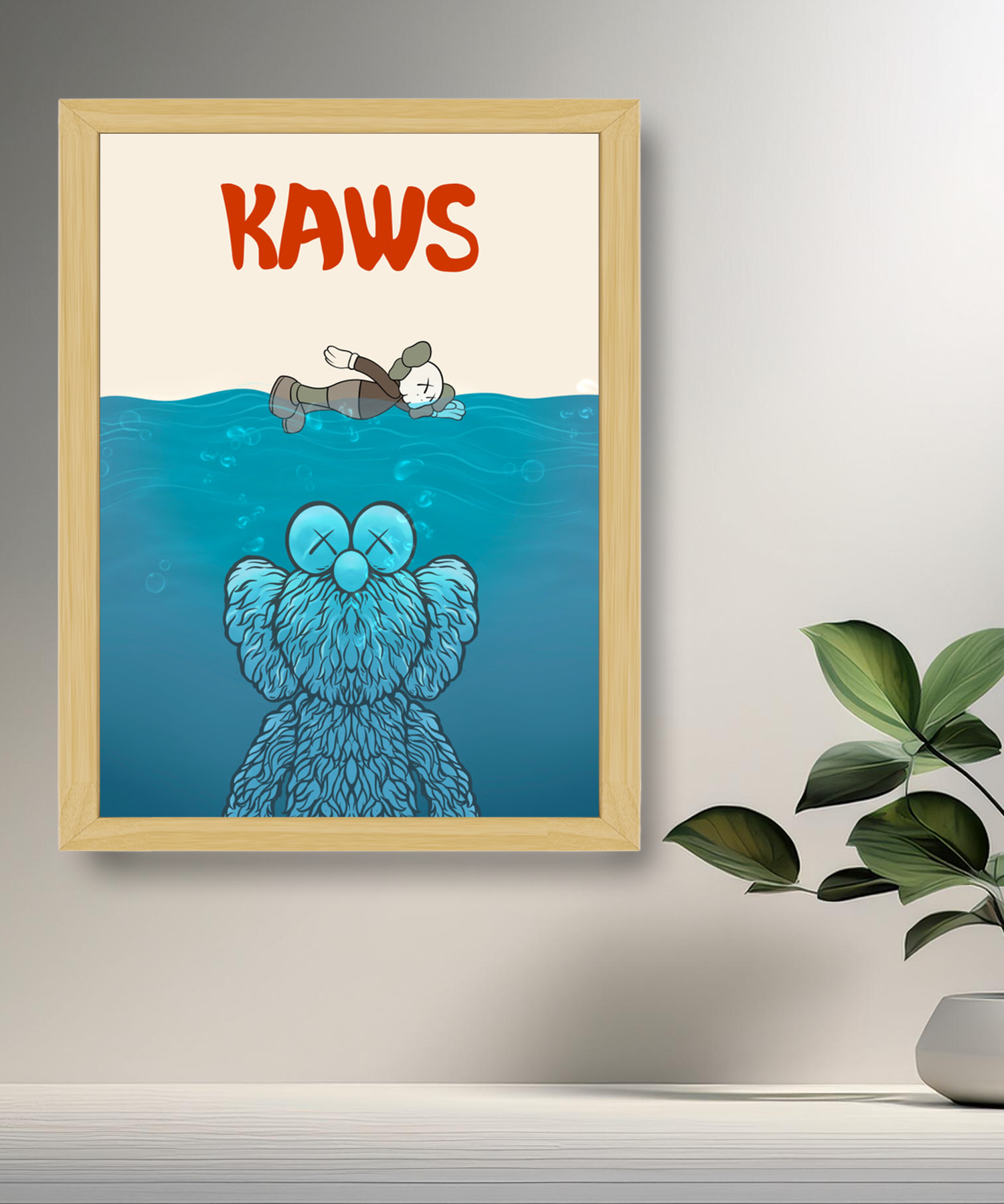 Poster Kaws nage