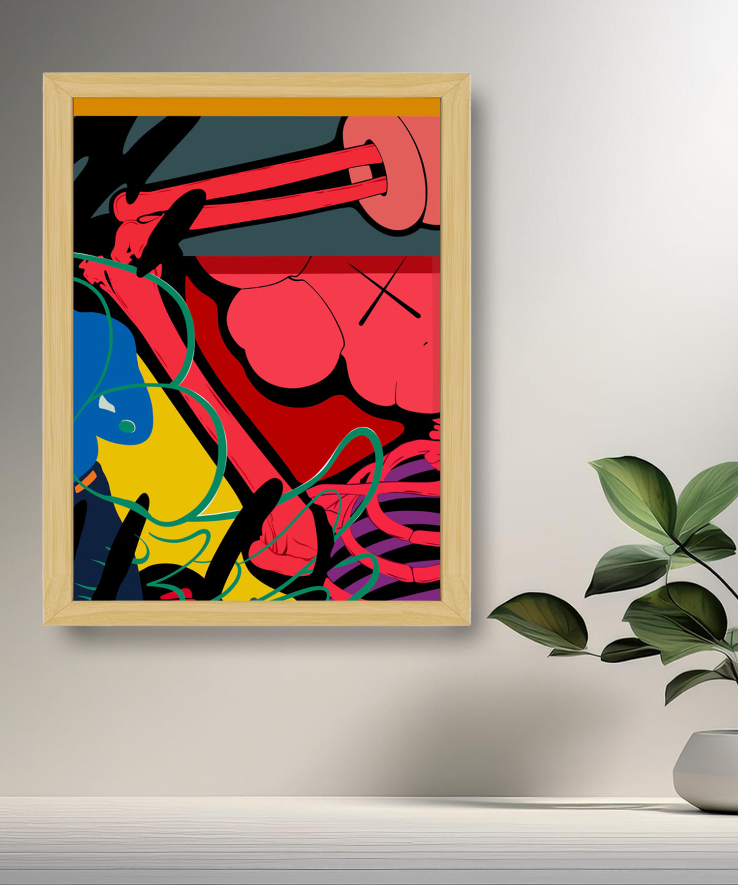 Poster Kaws illustration
