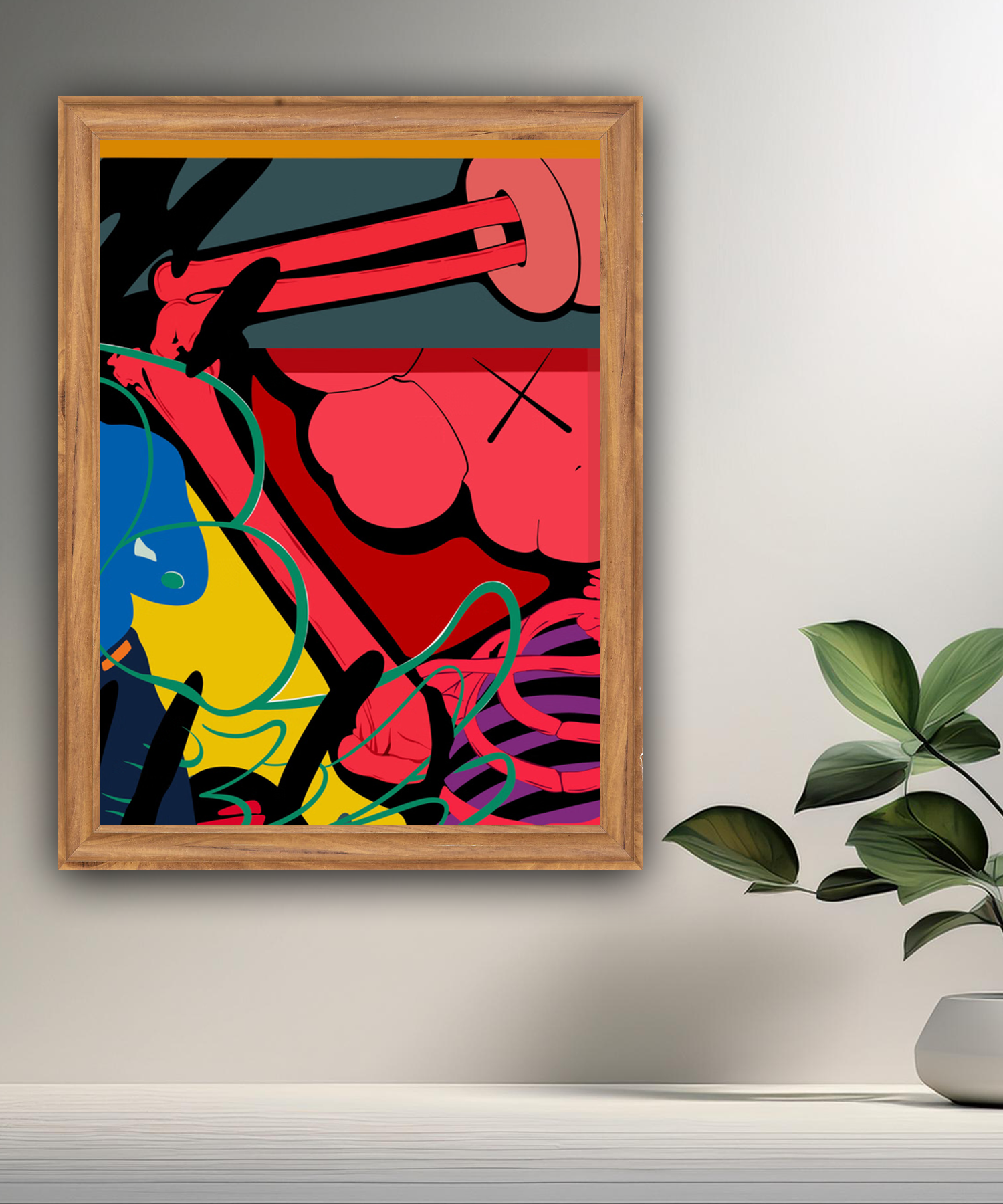 Poster Kaws illustration