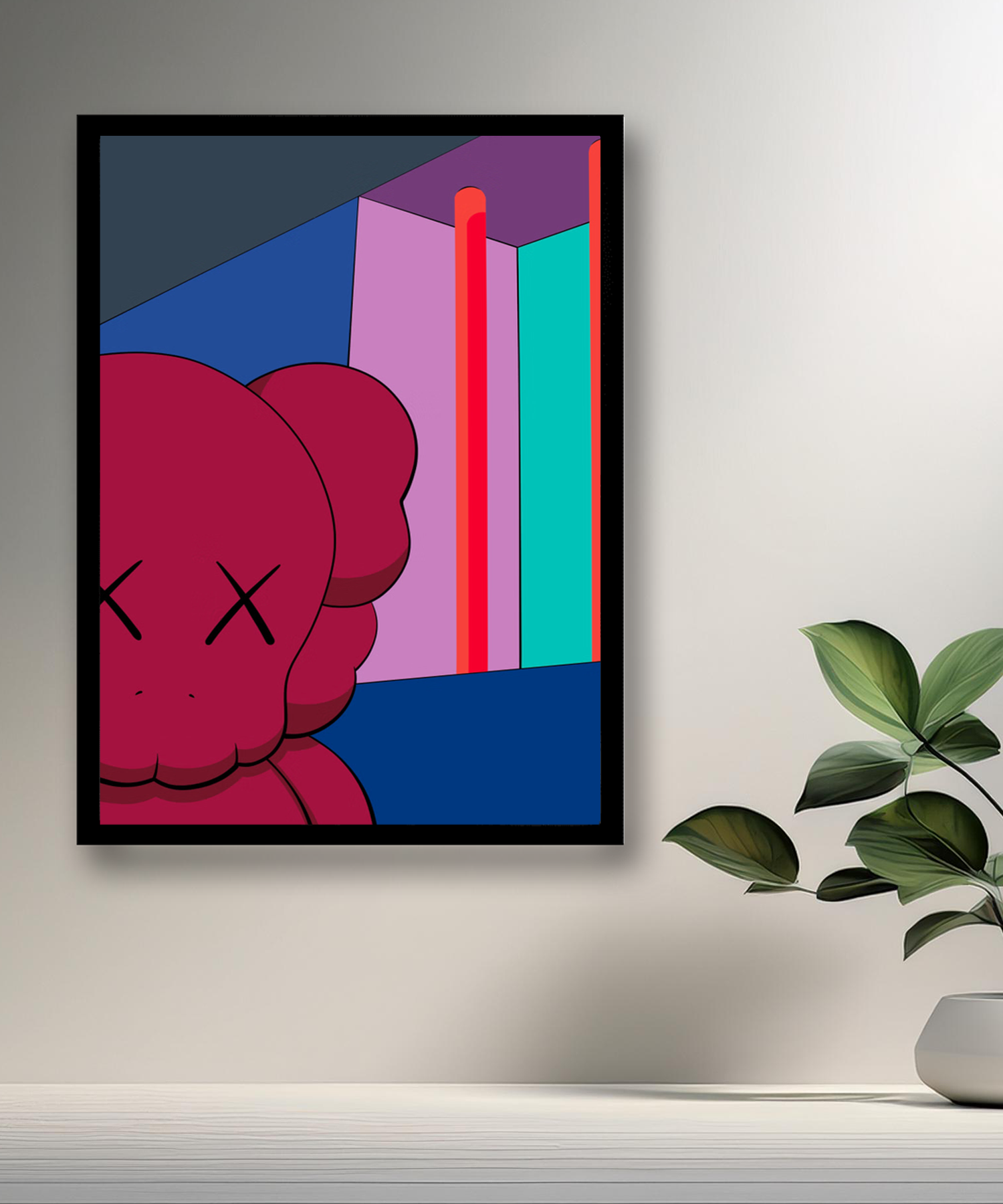 Poster Kaws illustration
