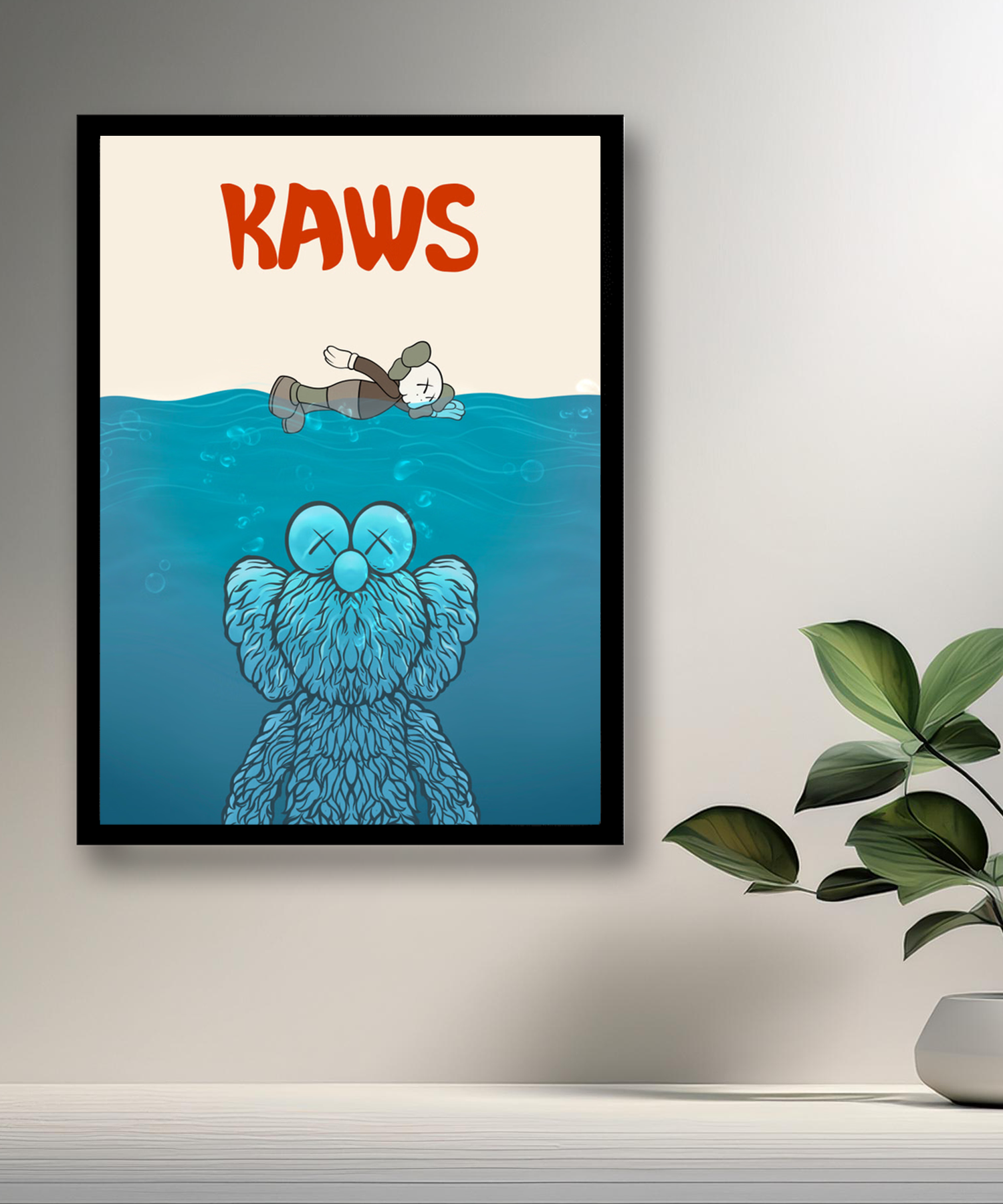 Poster Kaws nage