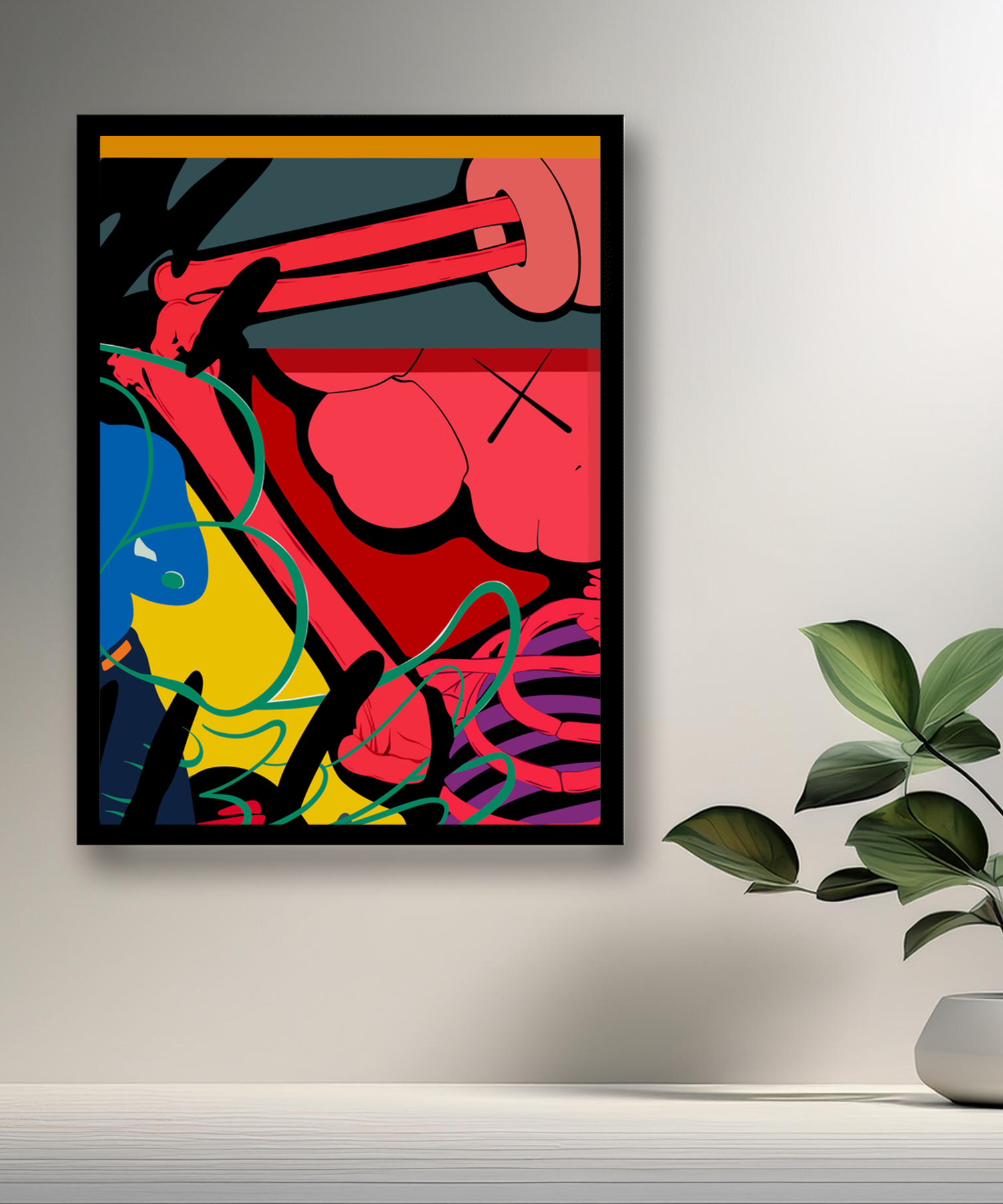 Poster Kaws illustration