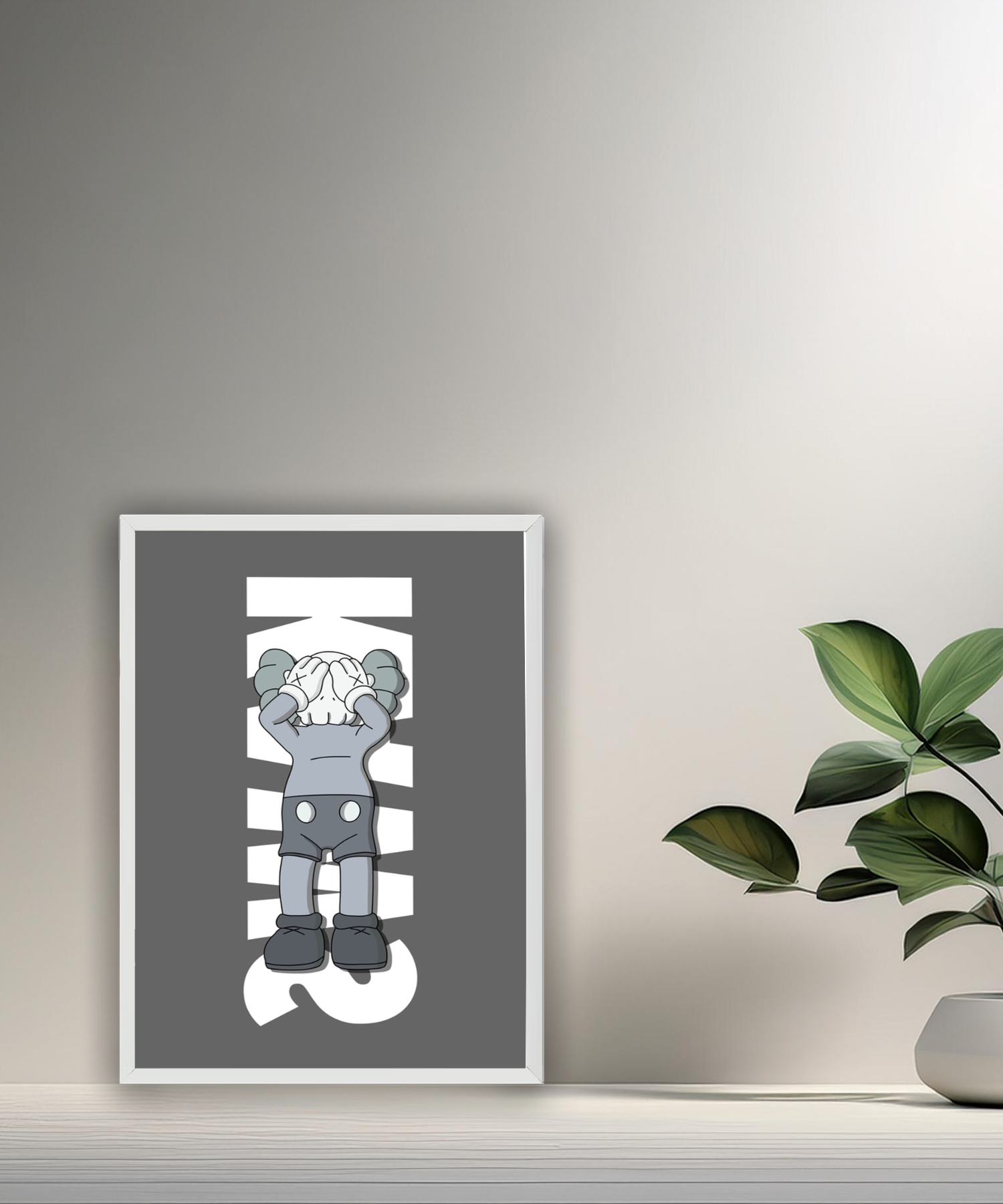 Poster Kaws gris