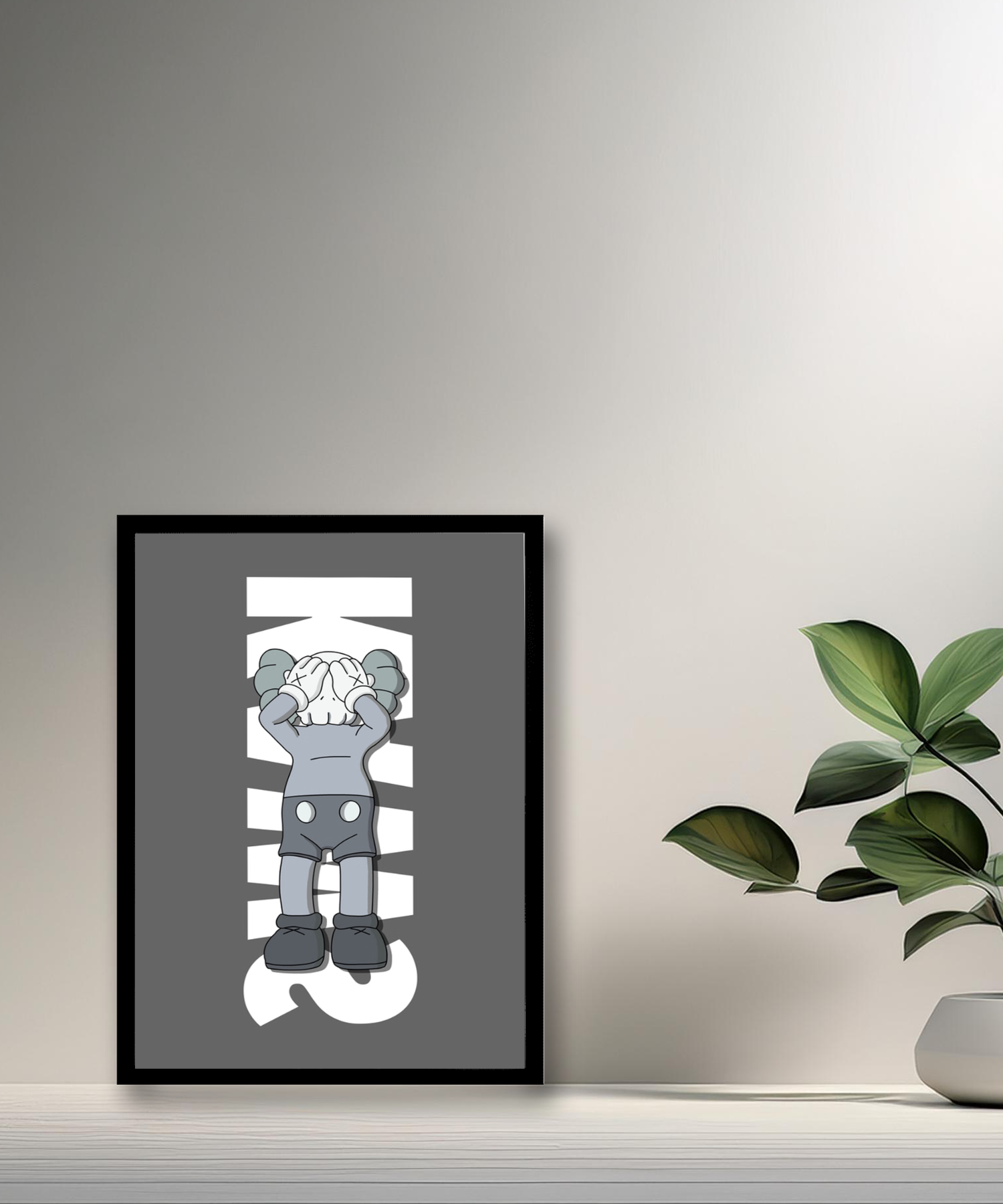 Poster Kaws gris