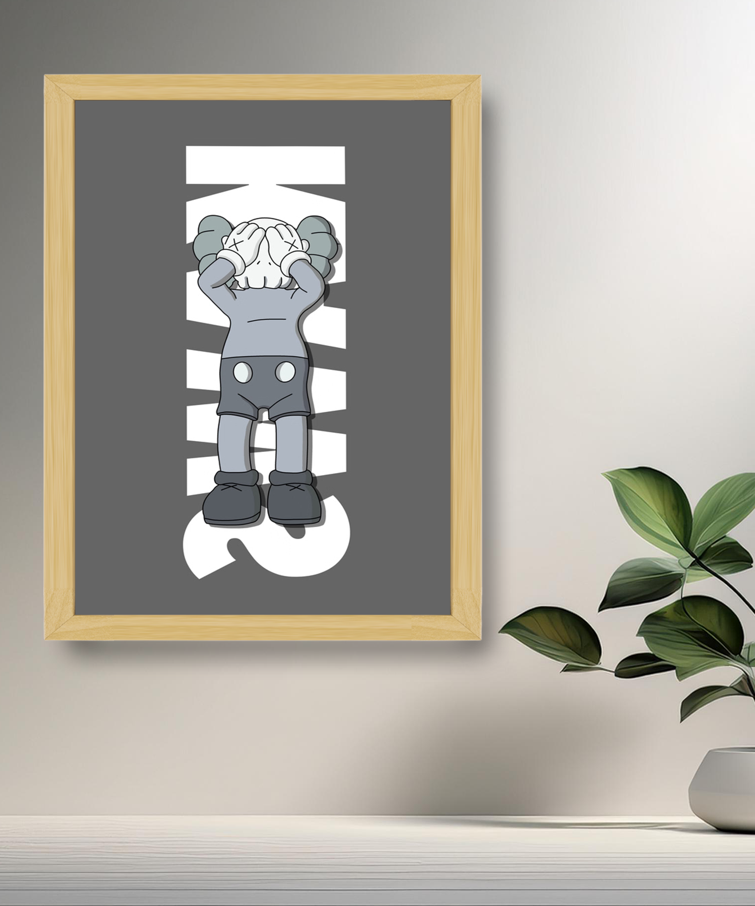 Poster Kaws gris