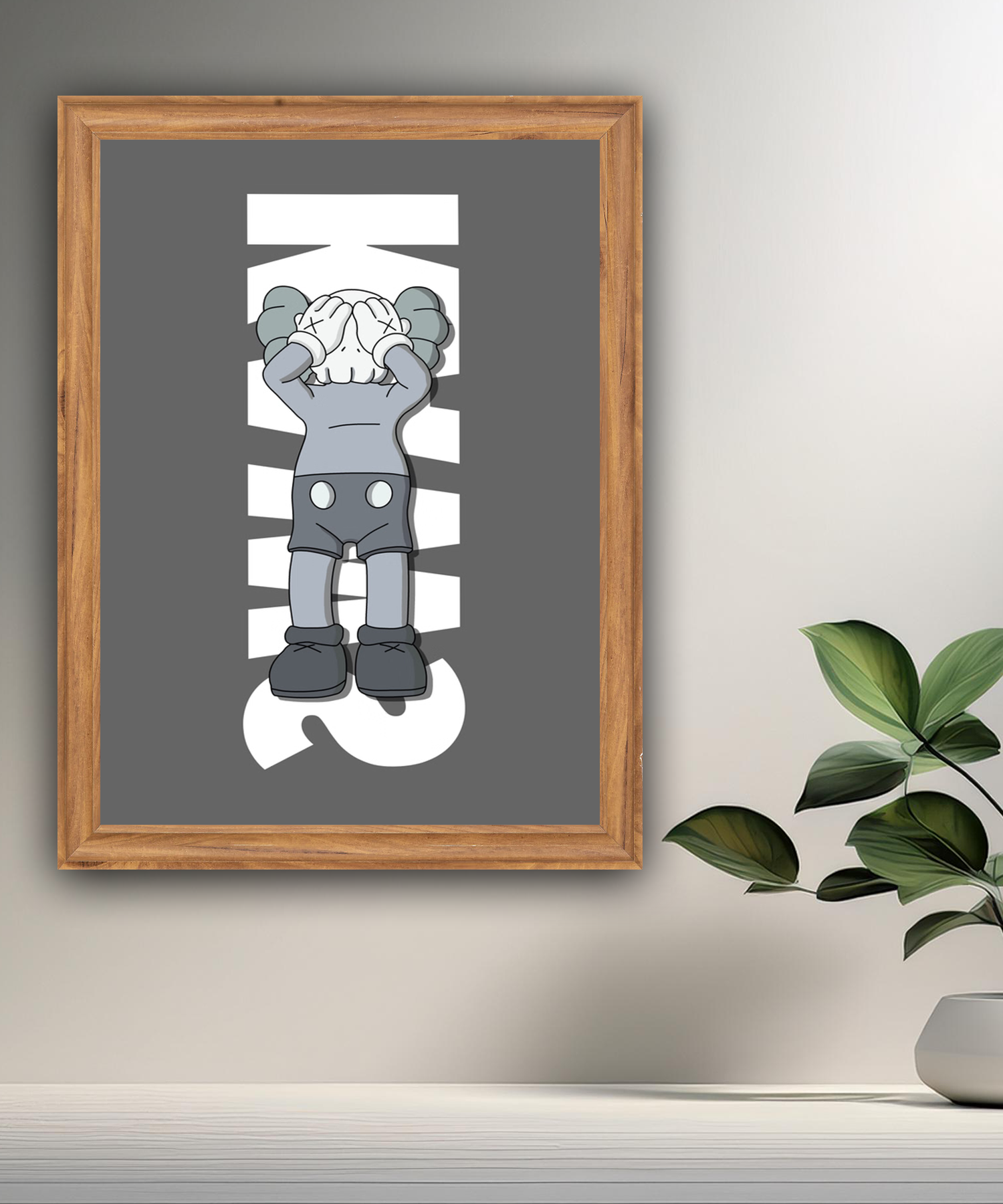 Poster Kaws gris