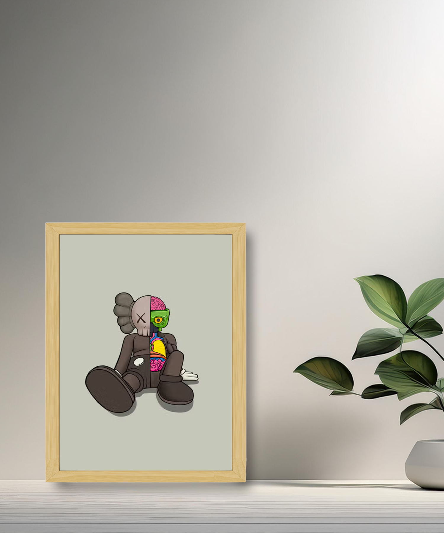 Poster Kaws moitié