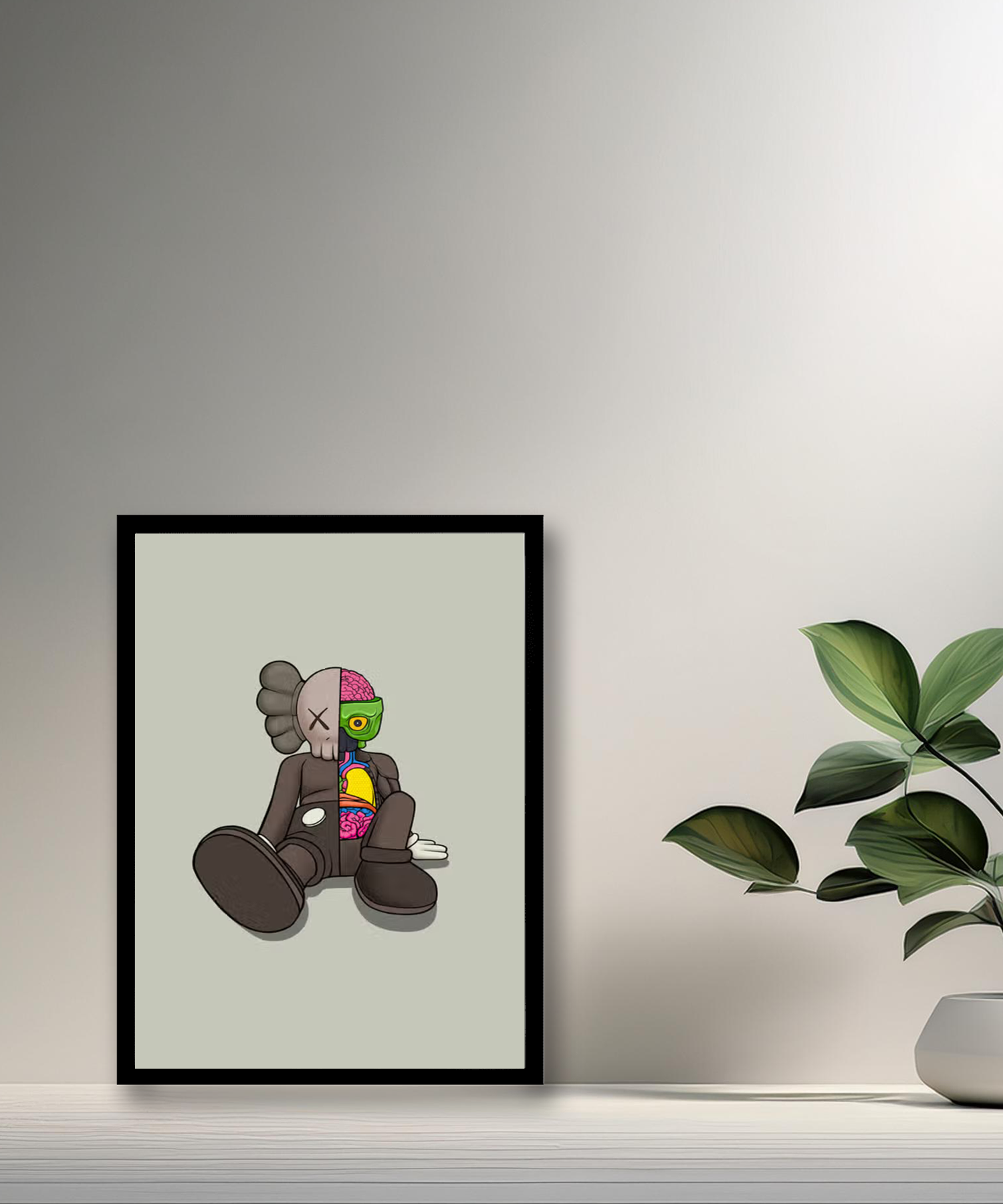 Poster Kaws moitié