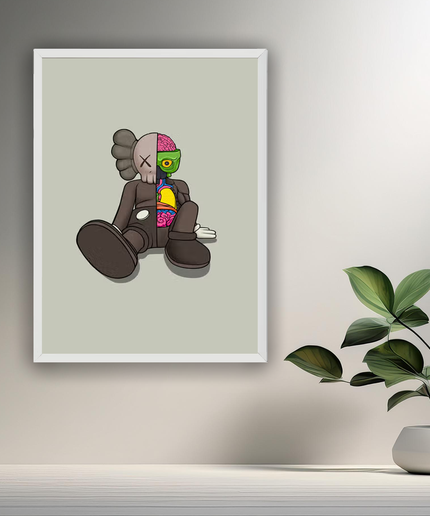 Poster Kaws moitié