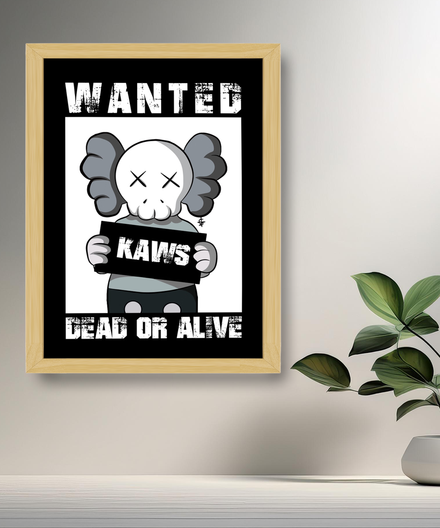 Poster Kaws Wanted