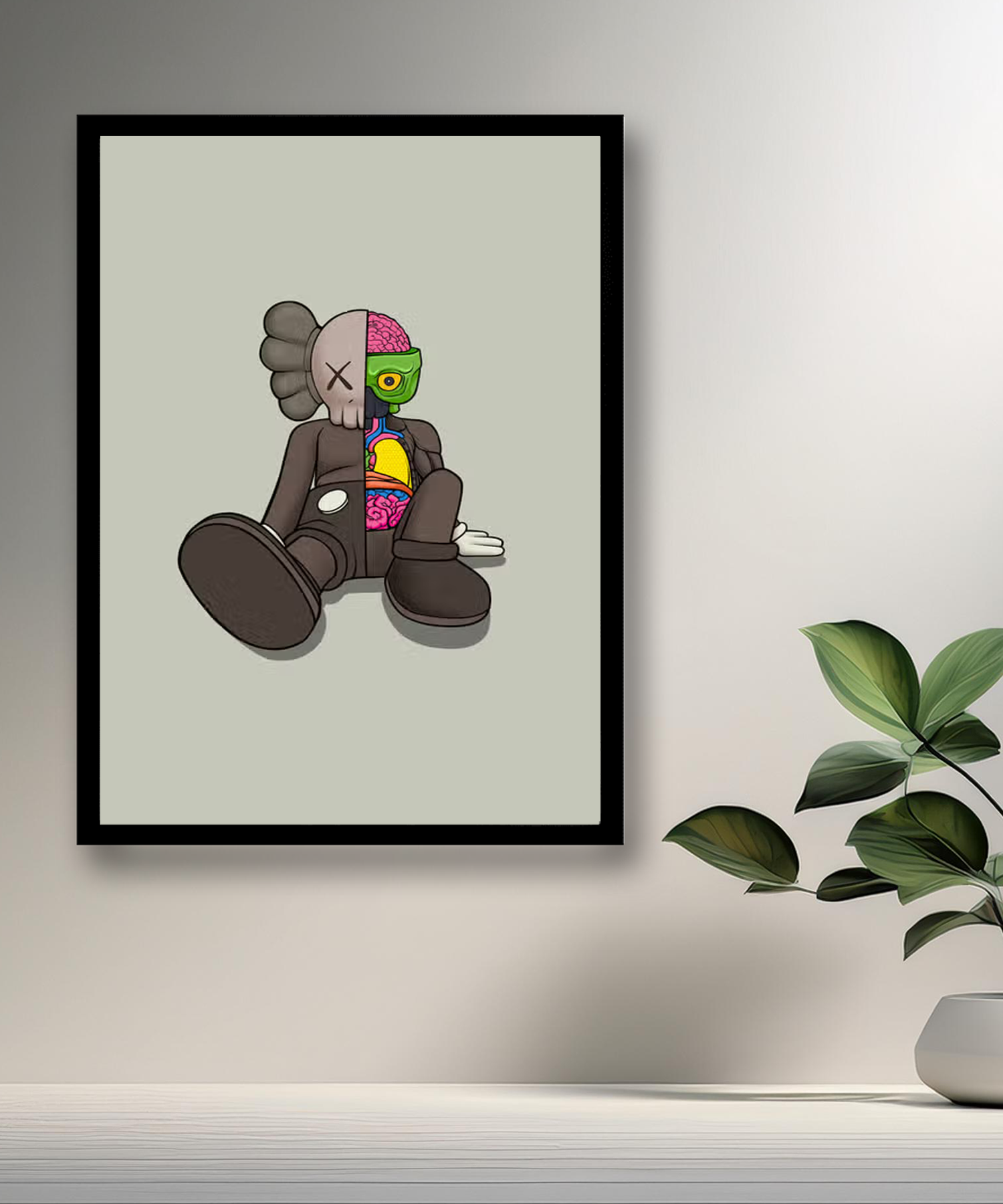 Poster Kaws moitié