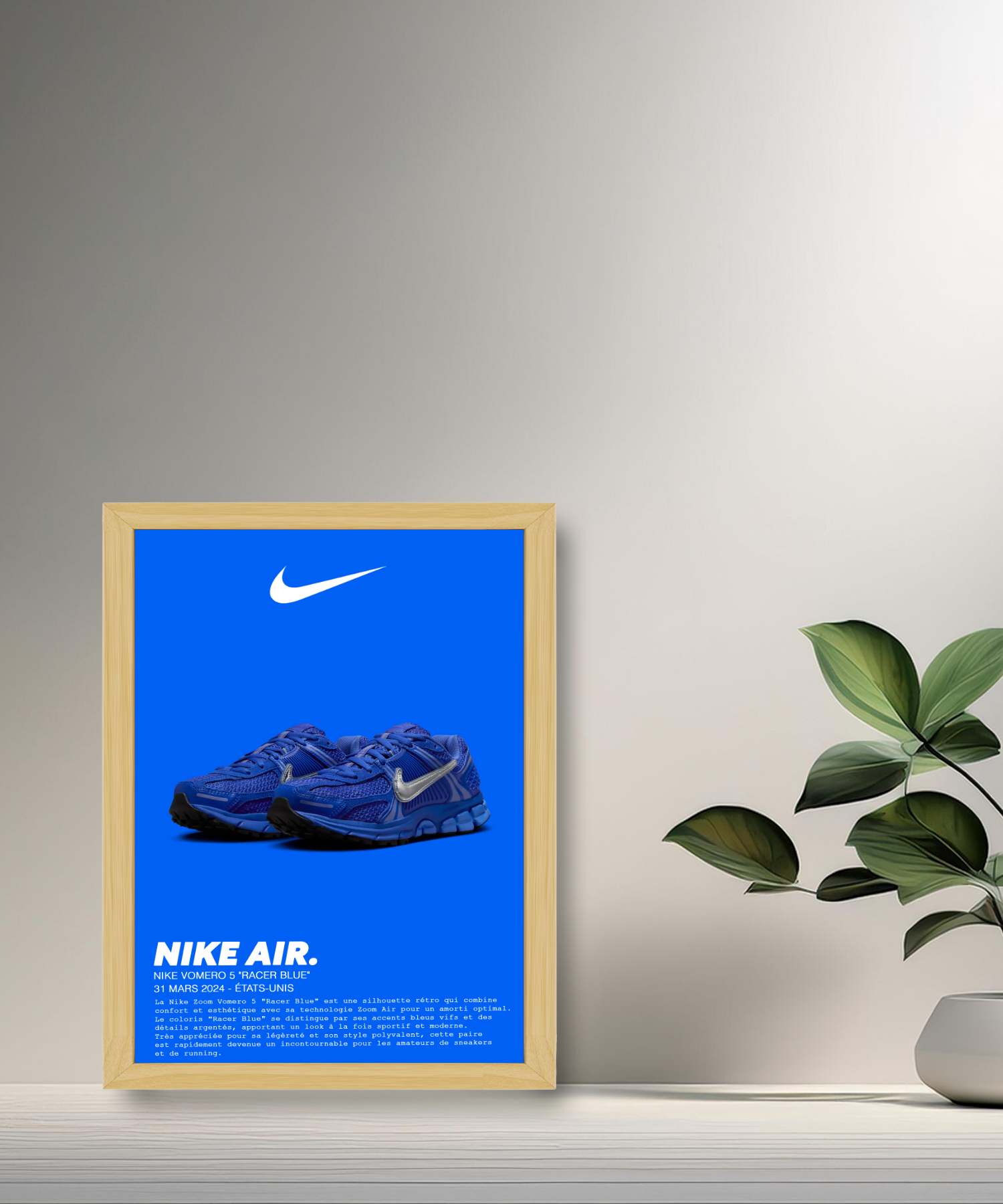 Nike Vomero 5 Racer Blauer Fotorahmen