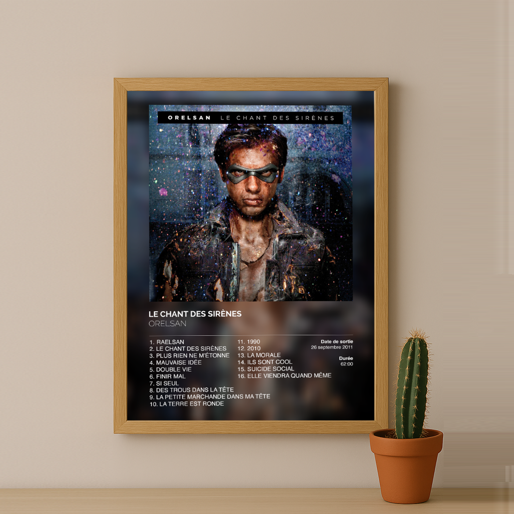 Cadre photo Album Le chant des sirènes d'Orelsan