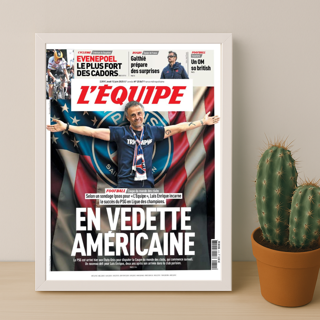 Cadre photo L'Equipe Paris Saint-Germain journal