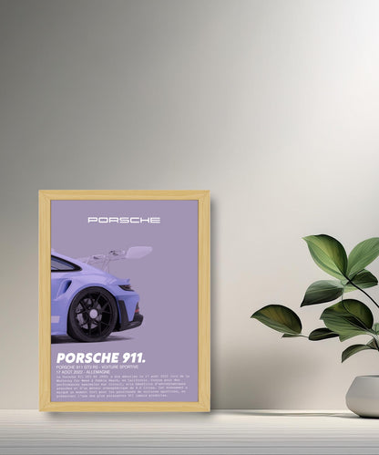 Cadre photo Porsche 911 GT3 RS Lavander