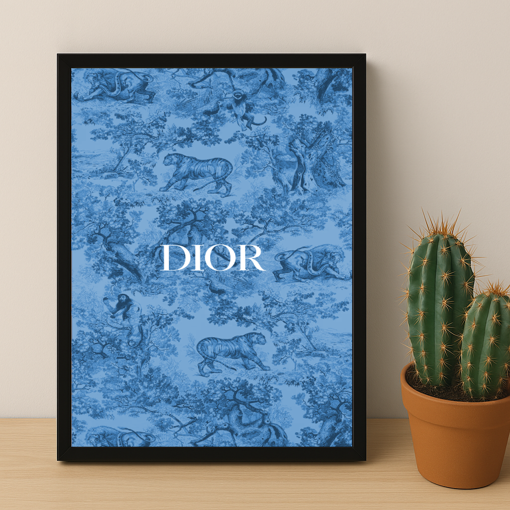 Cadre photo Dior Bleu Dessin