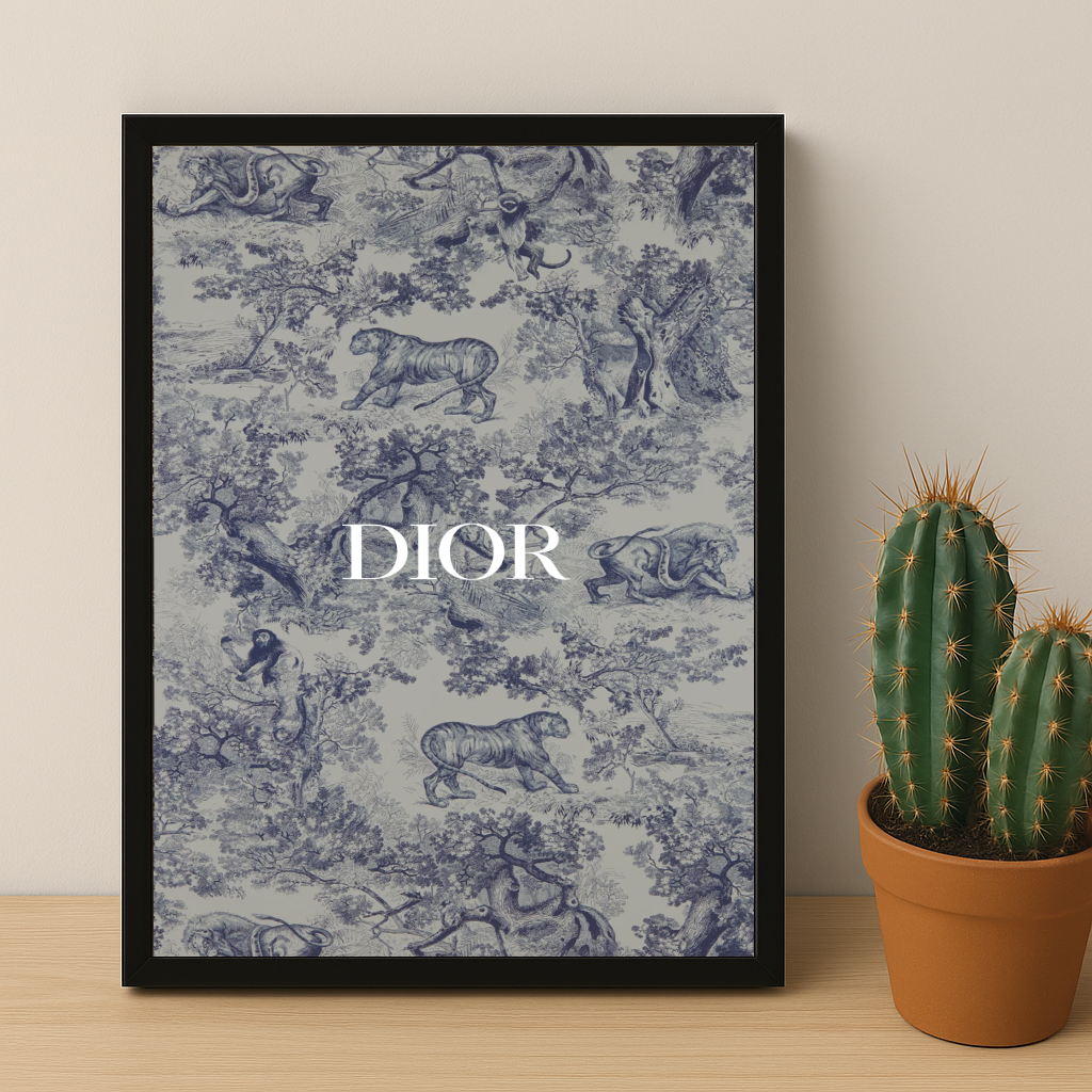 Cadre photo Dior Gris Dessin