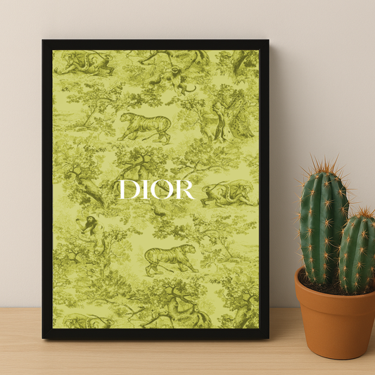 Cadre photo Dior Jaune Dessin